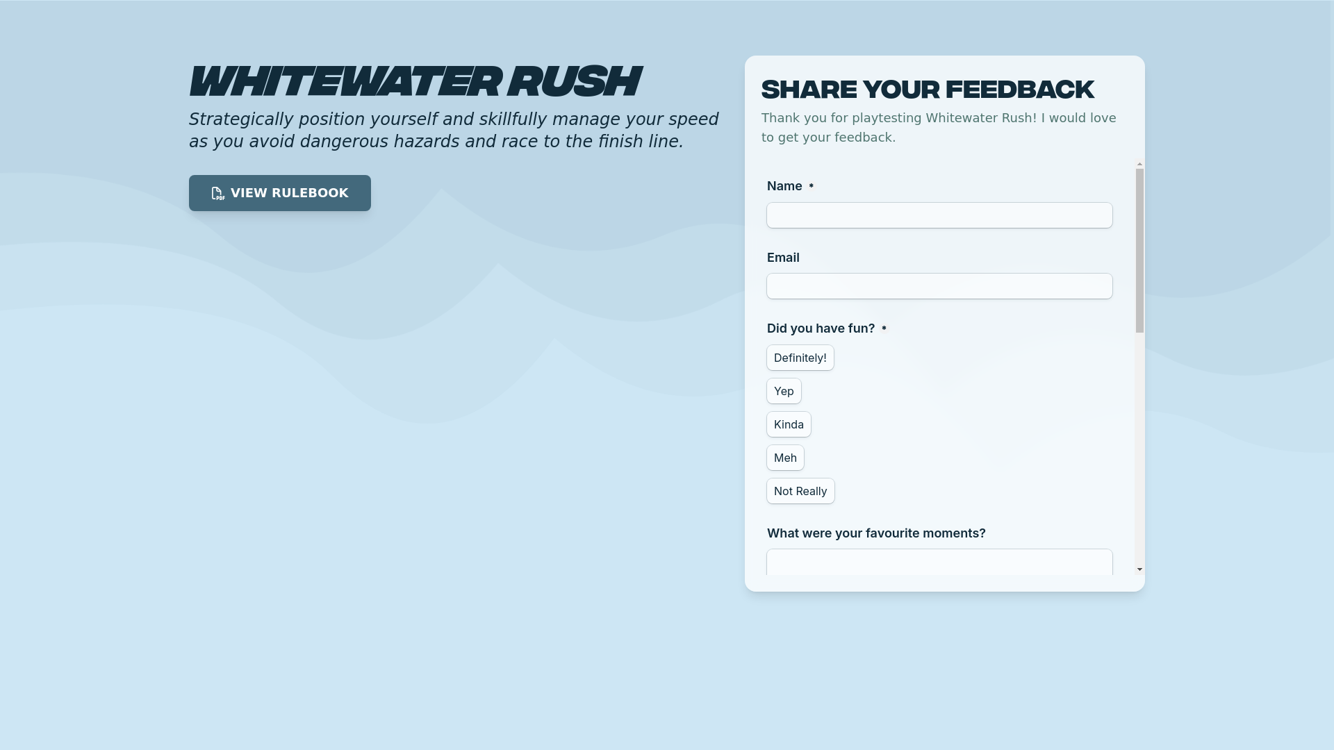 website screenshot of https://whitewaterrush.pages.dev/