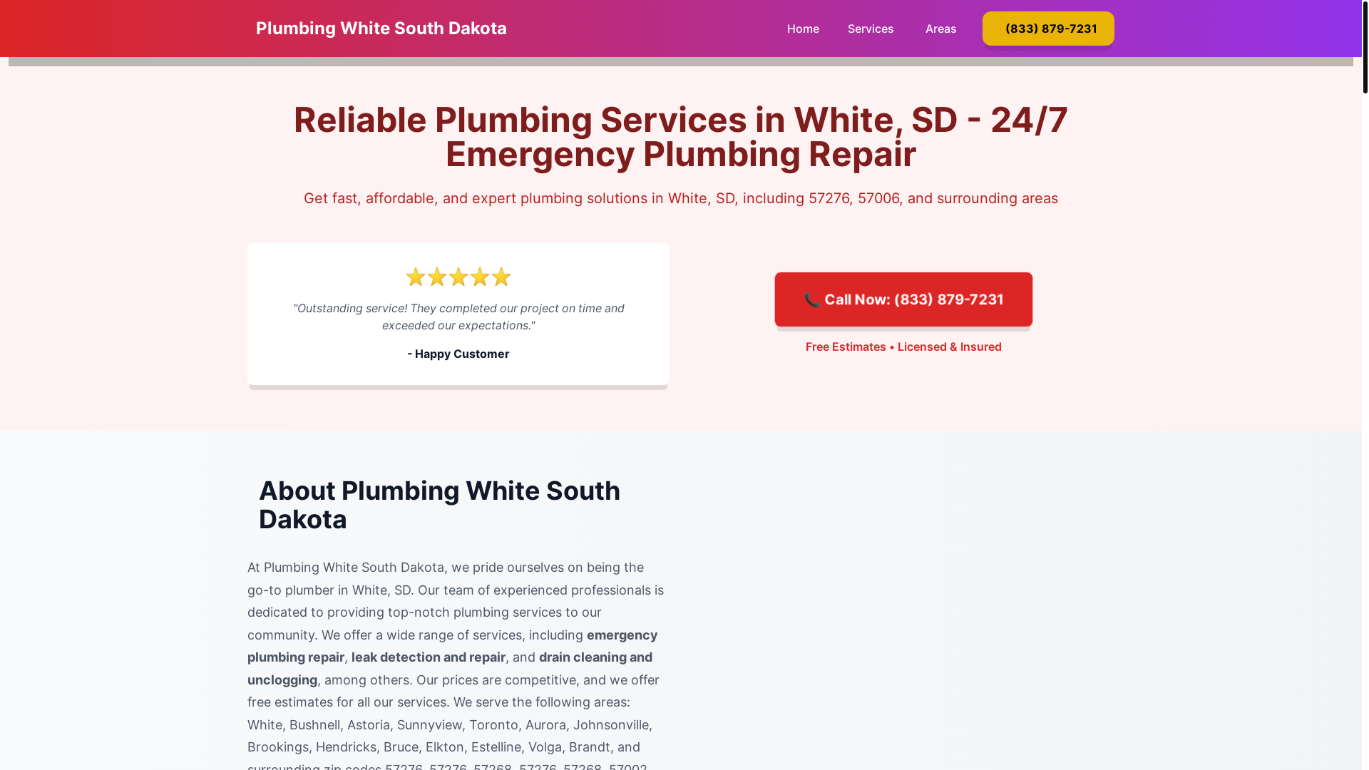 website screenshot of https://plumber-white-sd.pages.dev/