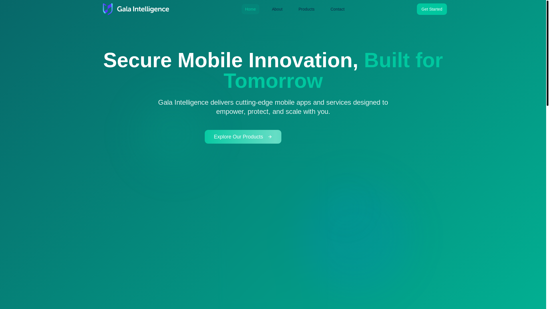 website screenshot of https://gala-intelligence.pages.dev/