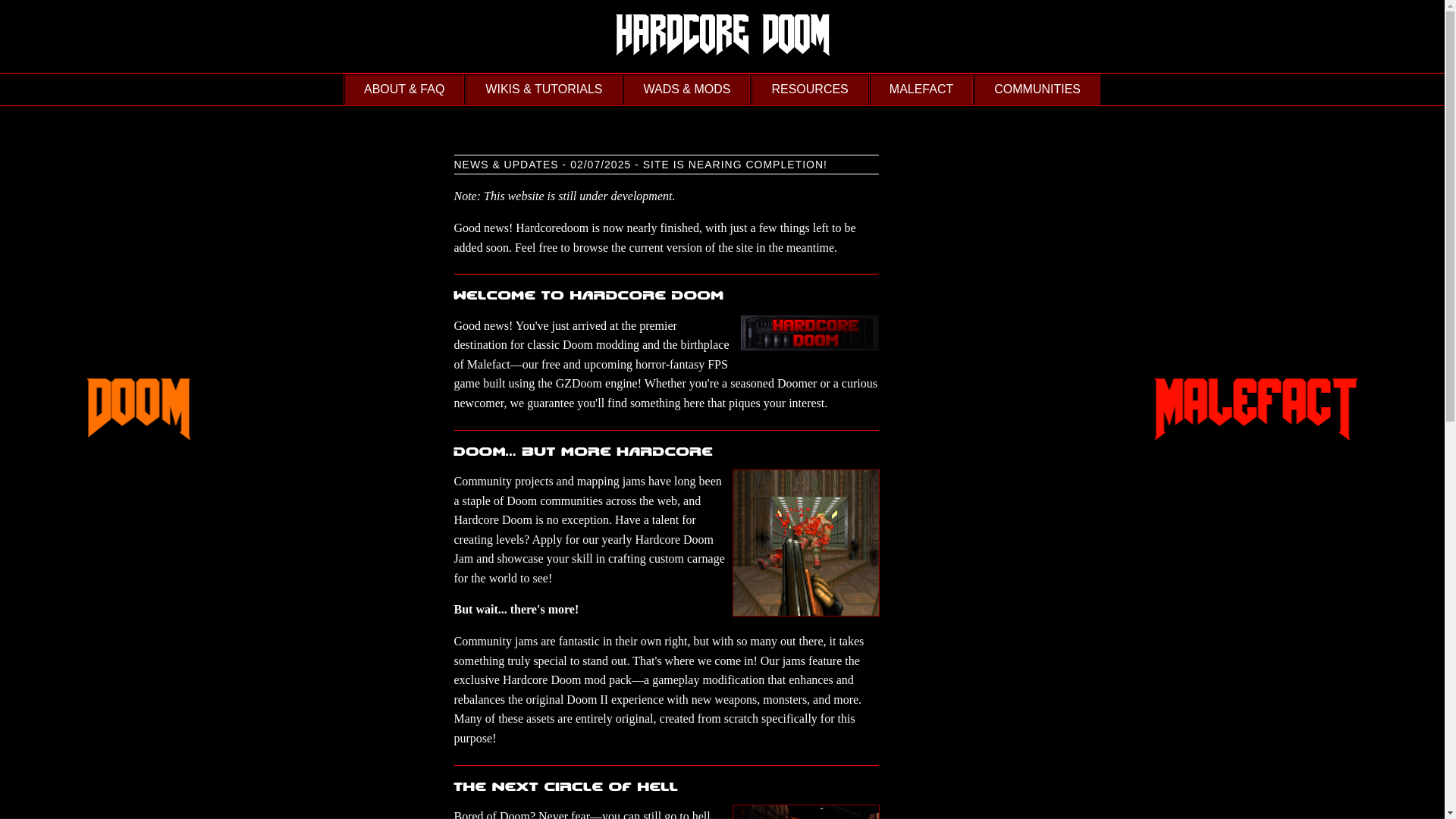 website screenshot of https://hardcoredoom.pages.dev/