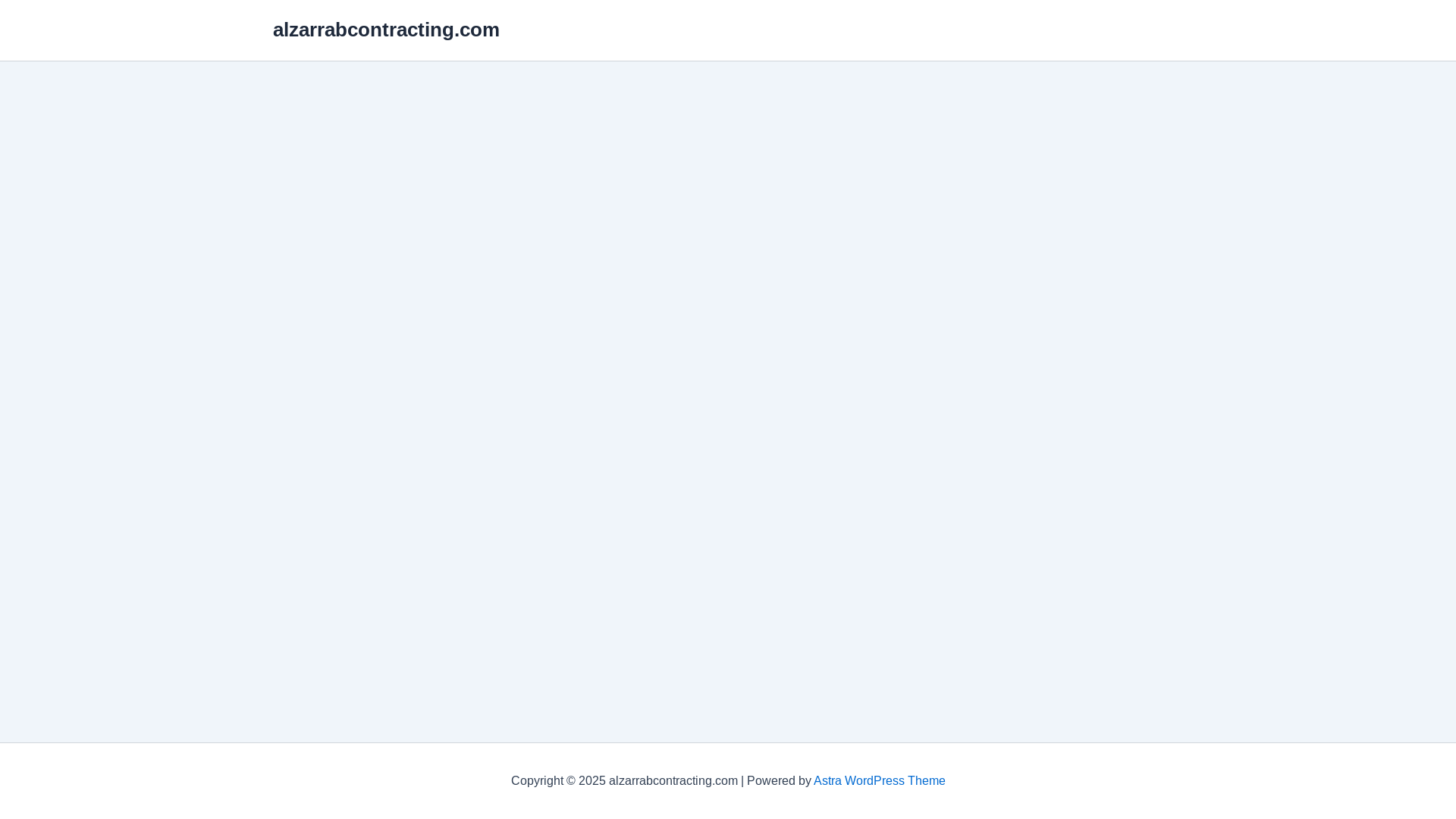 website screenshot of https://alzarrabcontracting.com/