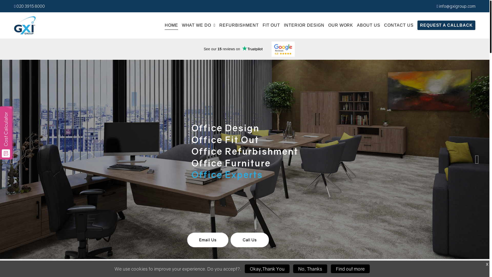 website screenshot of https://gxigroup-workspace.co.uk