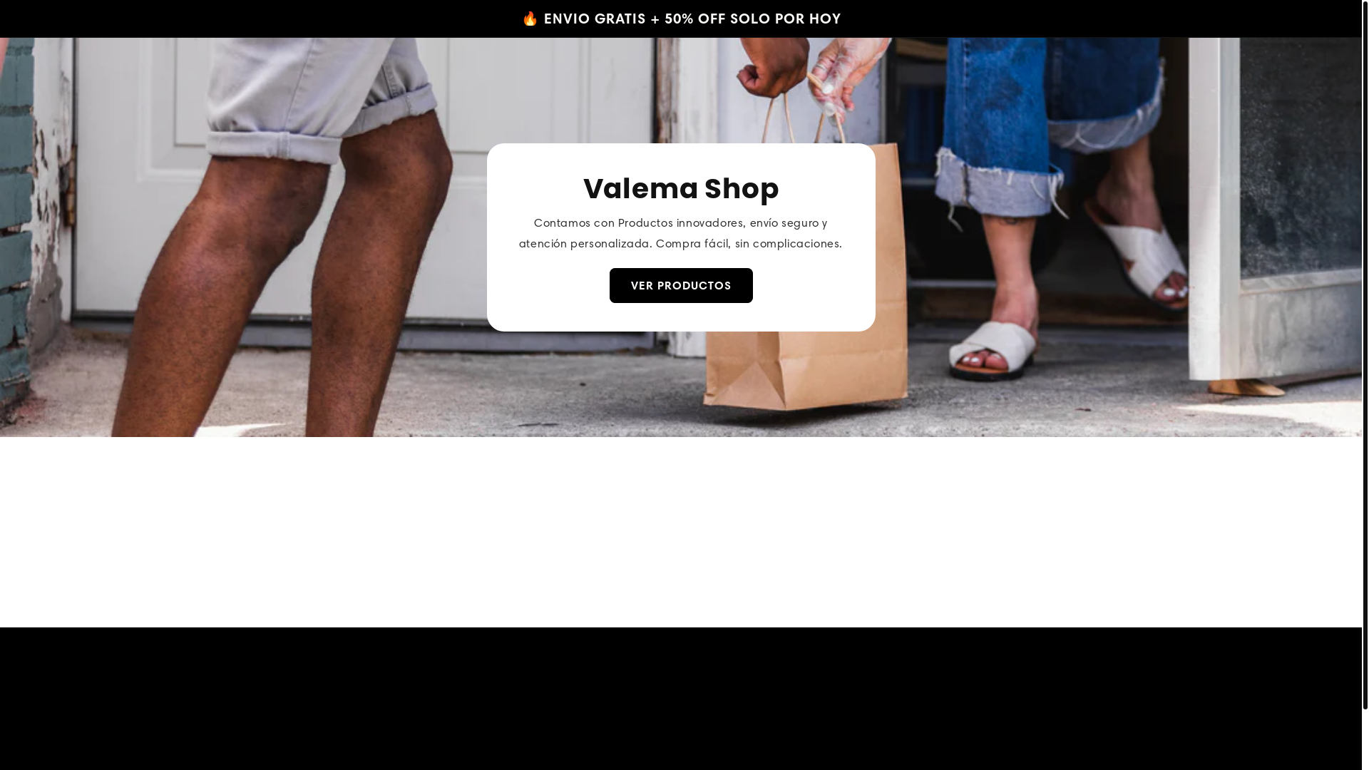website screenshot of https://valemashop.lat/