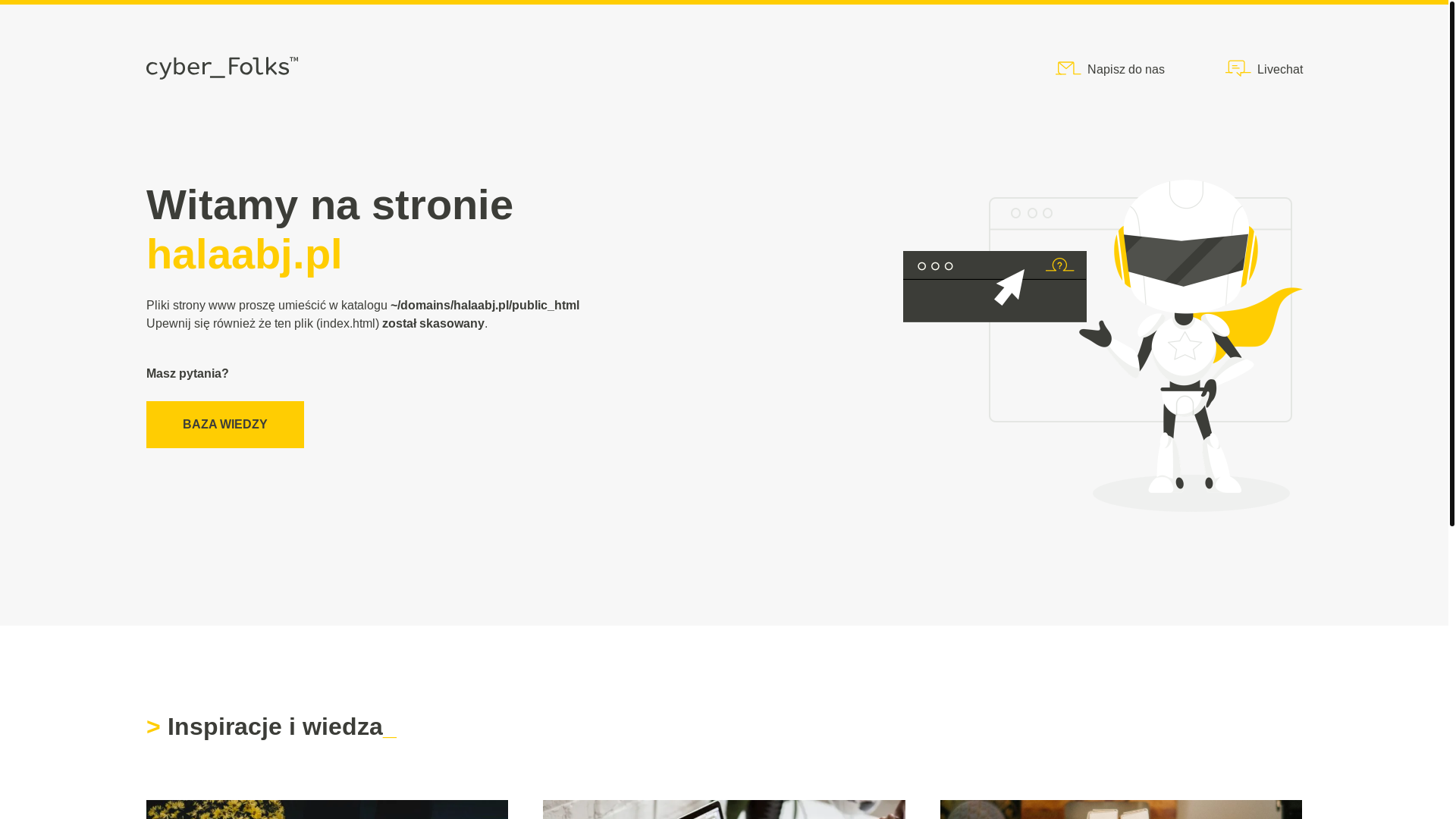 website screenshot of https://halaabj.pl/