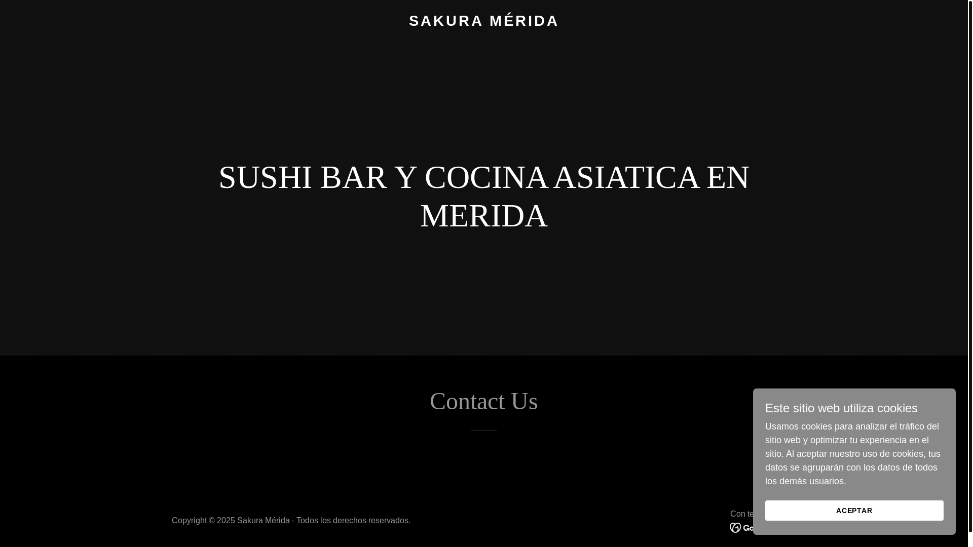website screenshot of https://sakuramerida.com/