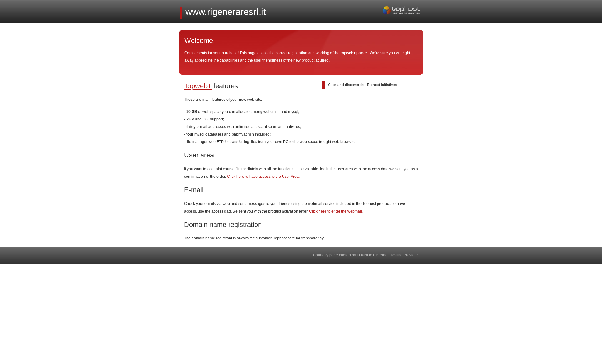 website screenshot of https://rigeneraresrl.it/