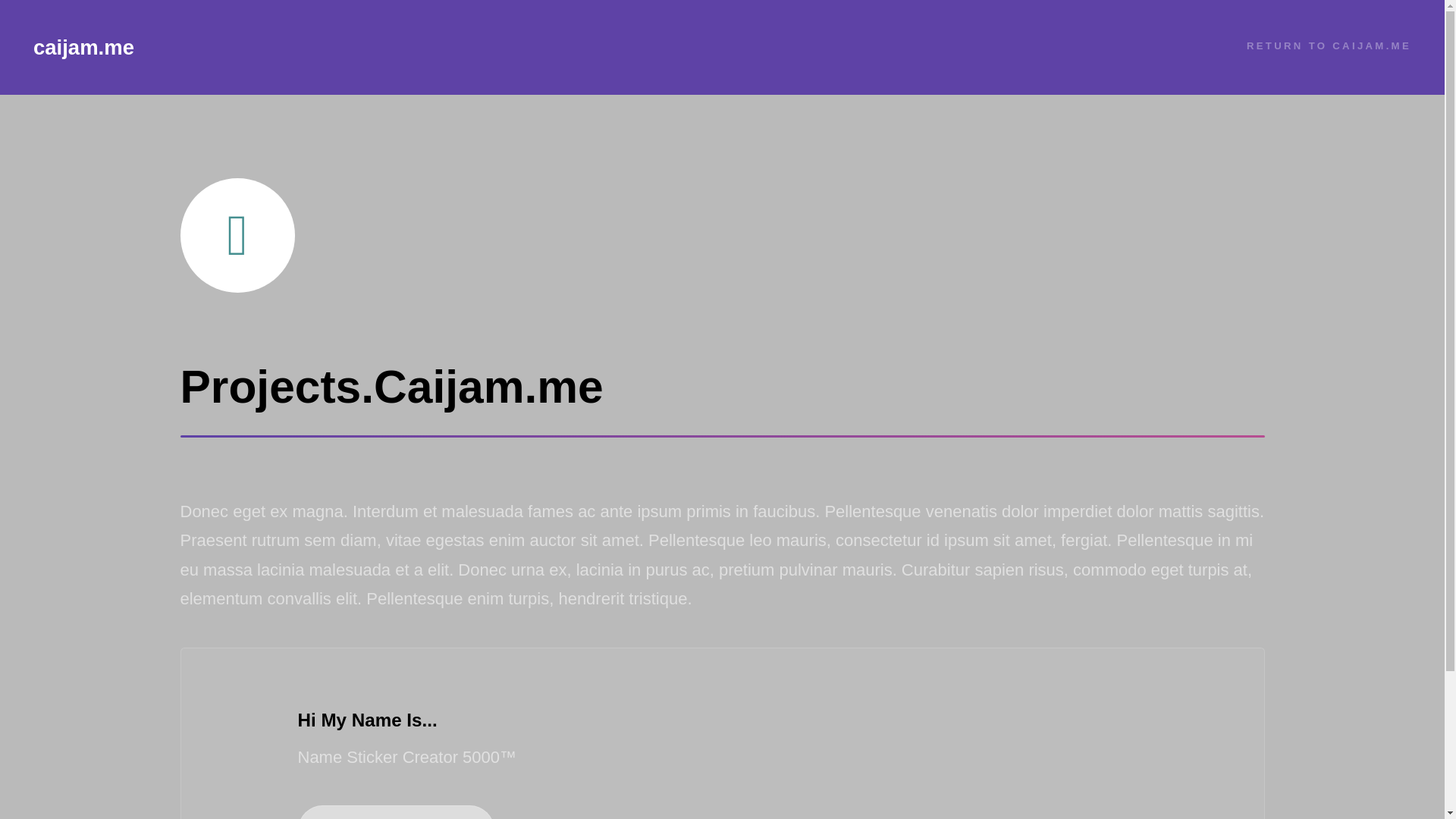 website screenshot of https://projects-caijam-me.pages.dev/