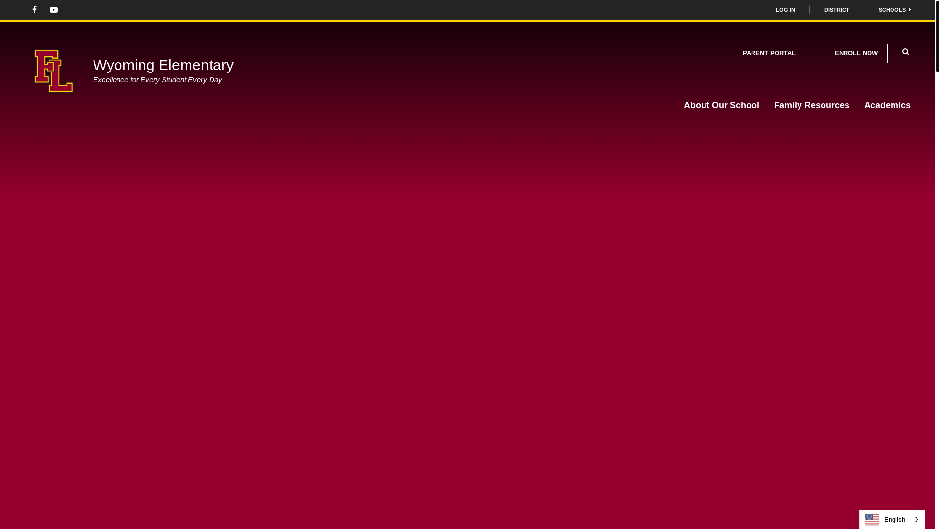 website screenshot of https://wyomingelementaryschool.org/