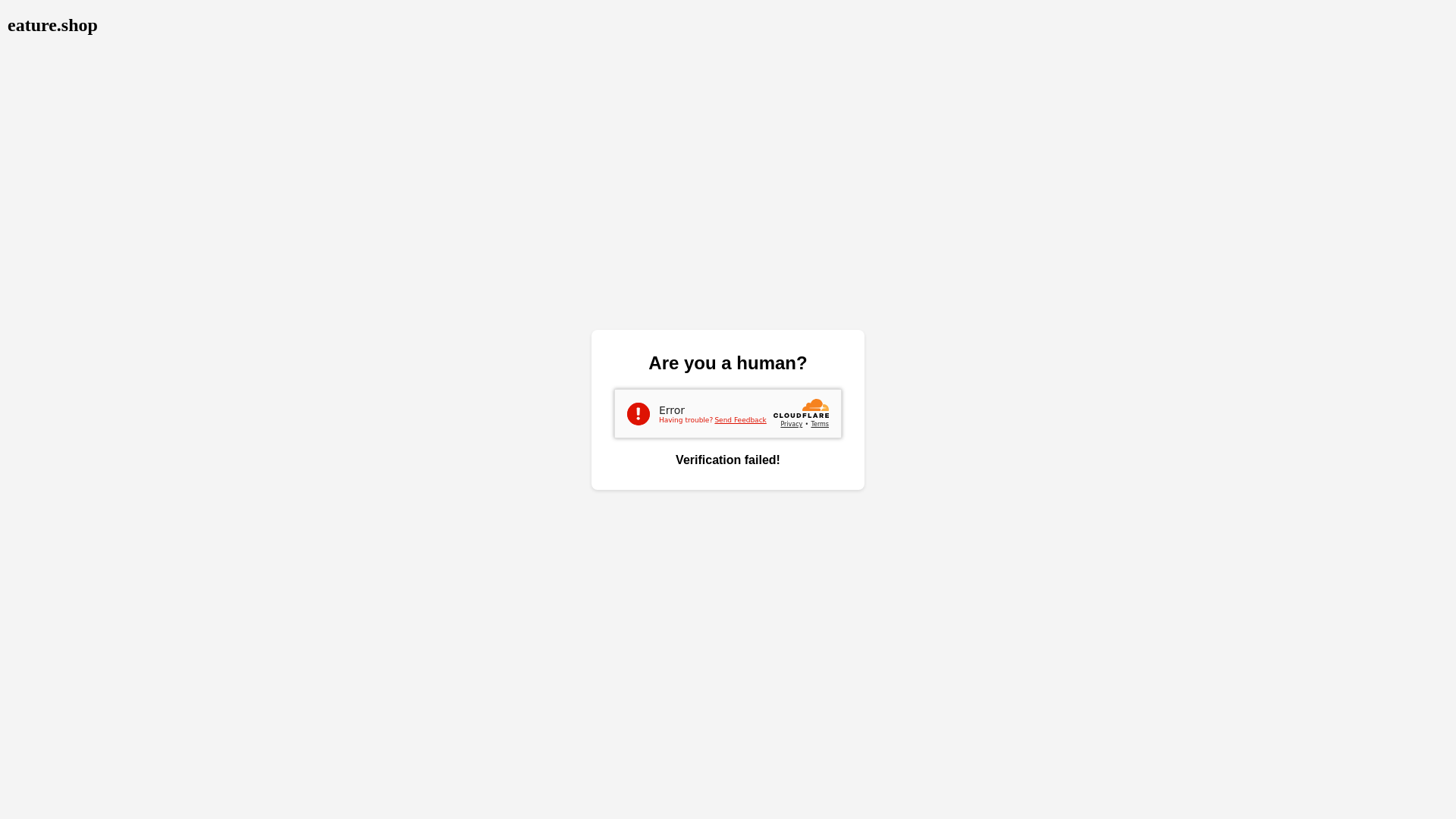 website screenshot of https://eature.shop/