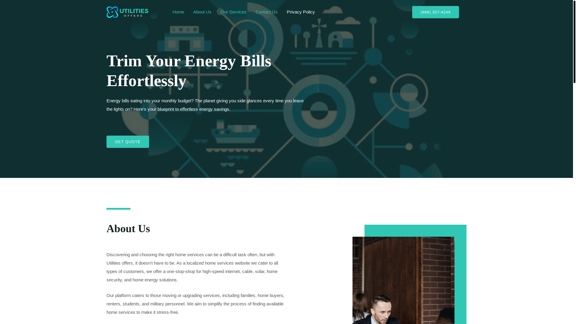 website screenshot of https://utilitiesoffer.com/