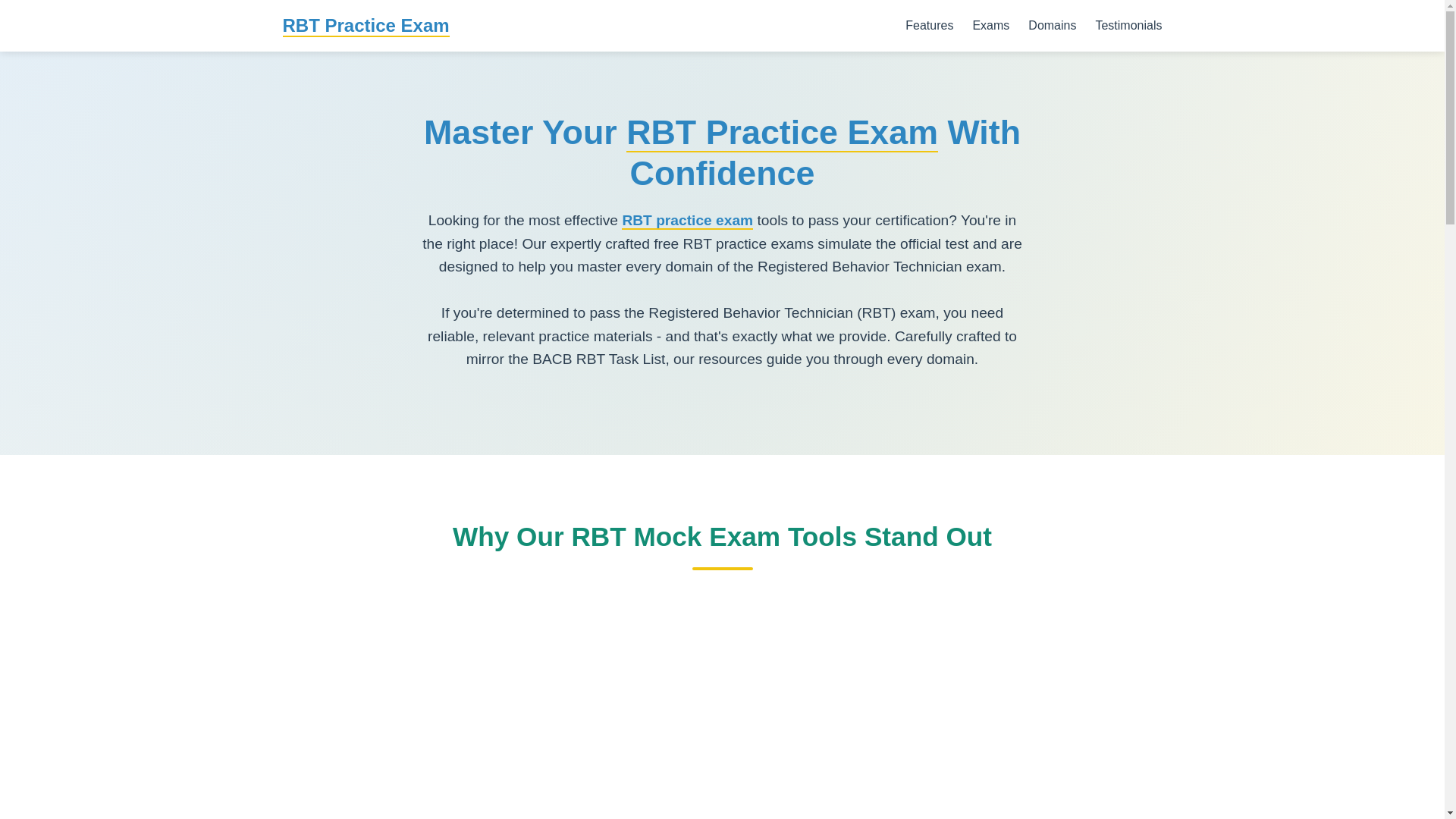 website screenshot of https://rbtpracticeexam.pages.dev/