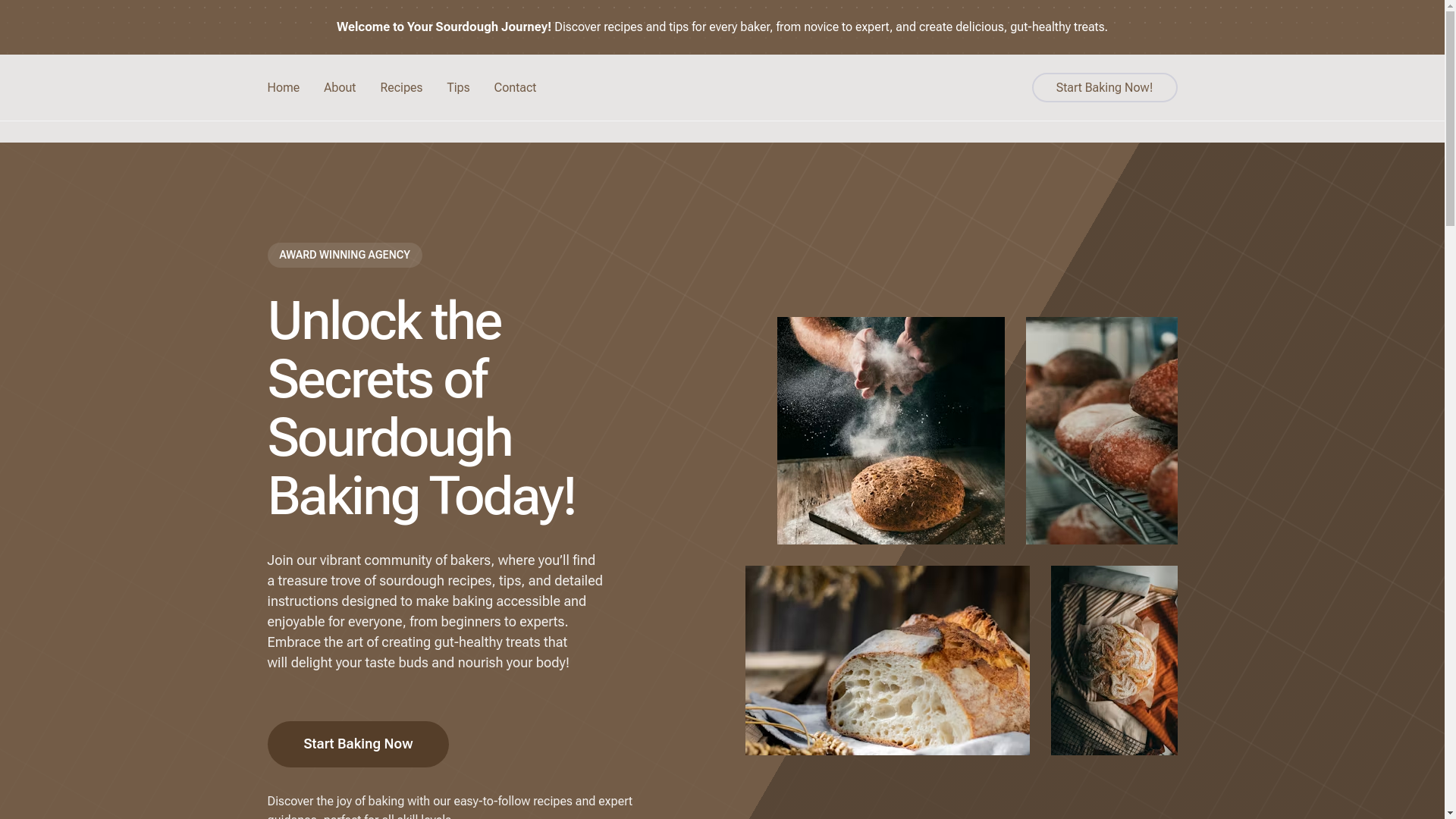 website screenshot of https://mysourdoughmagic.com/