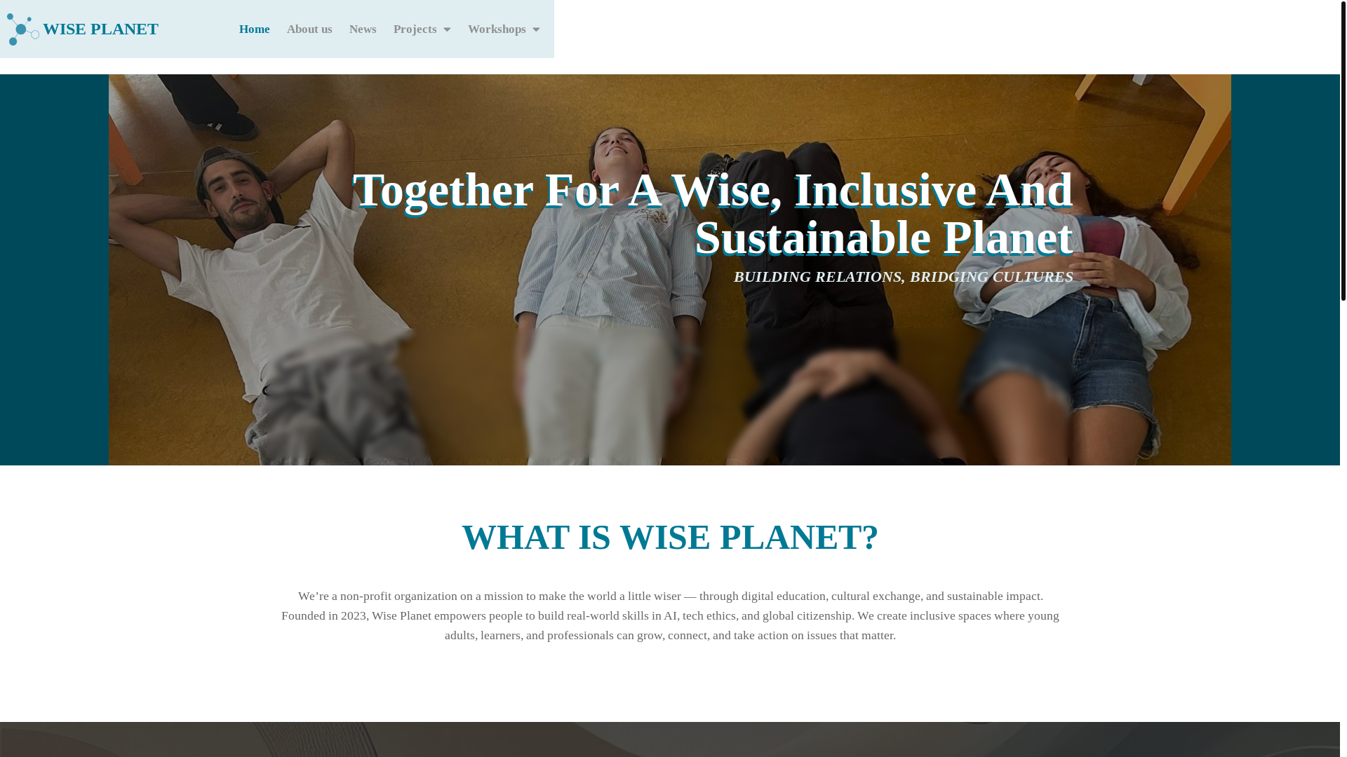 website screenshot of https://wiseplanet.pt/