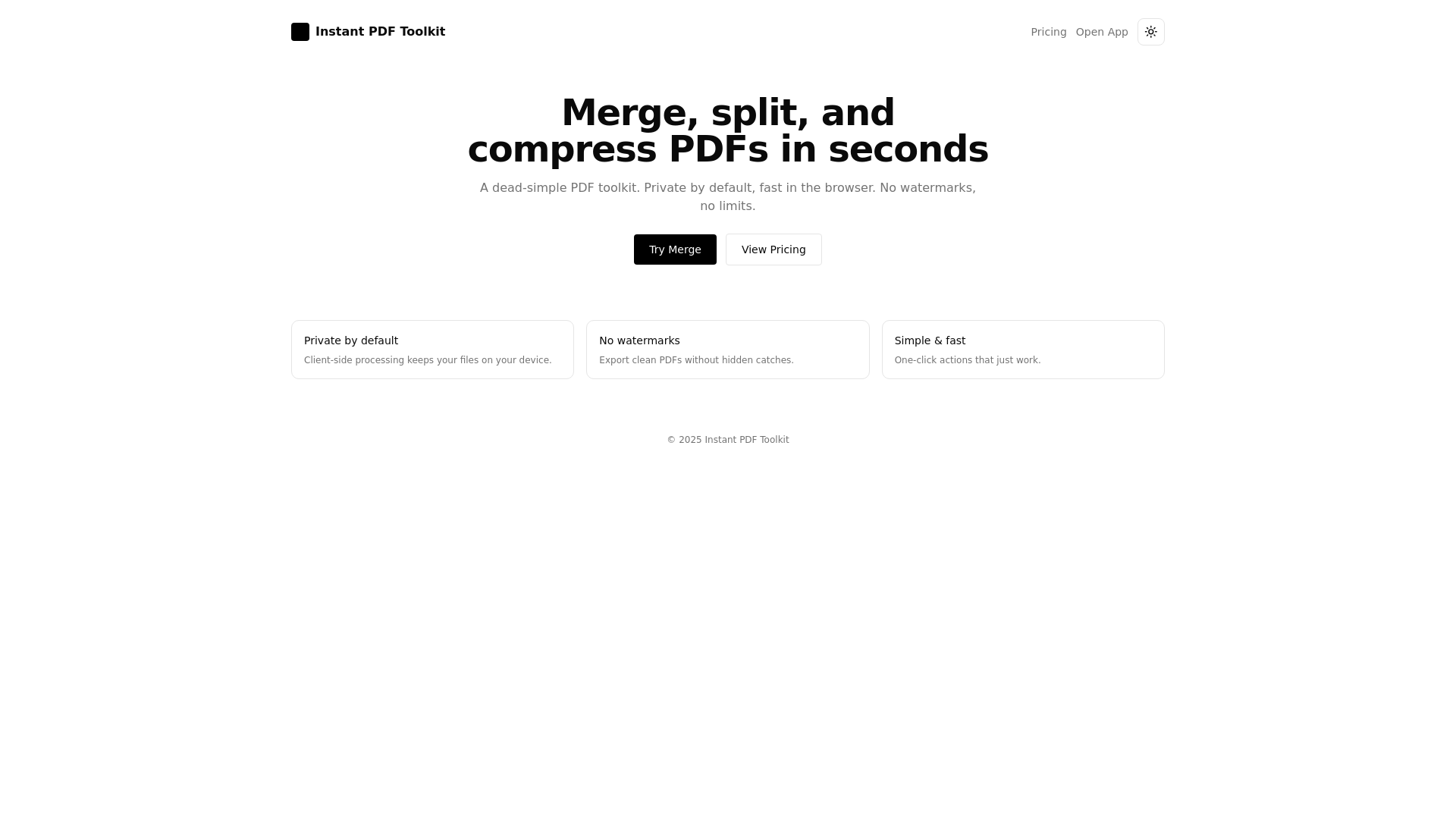 website screenshot of https://pdfthing.net/