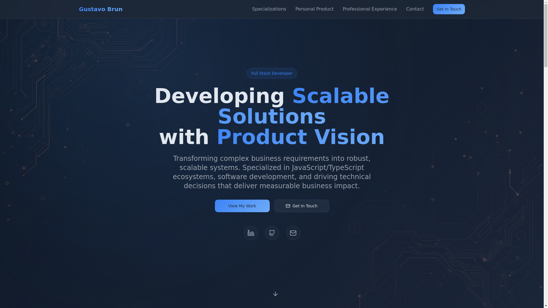 website screenshot of https://gustavobrun.com.br/