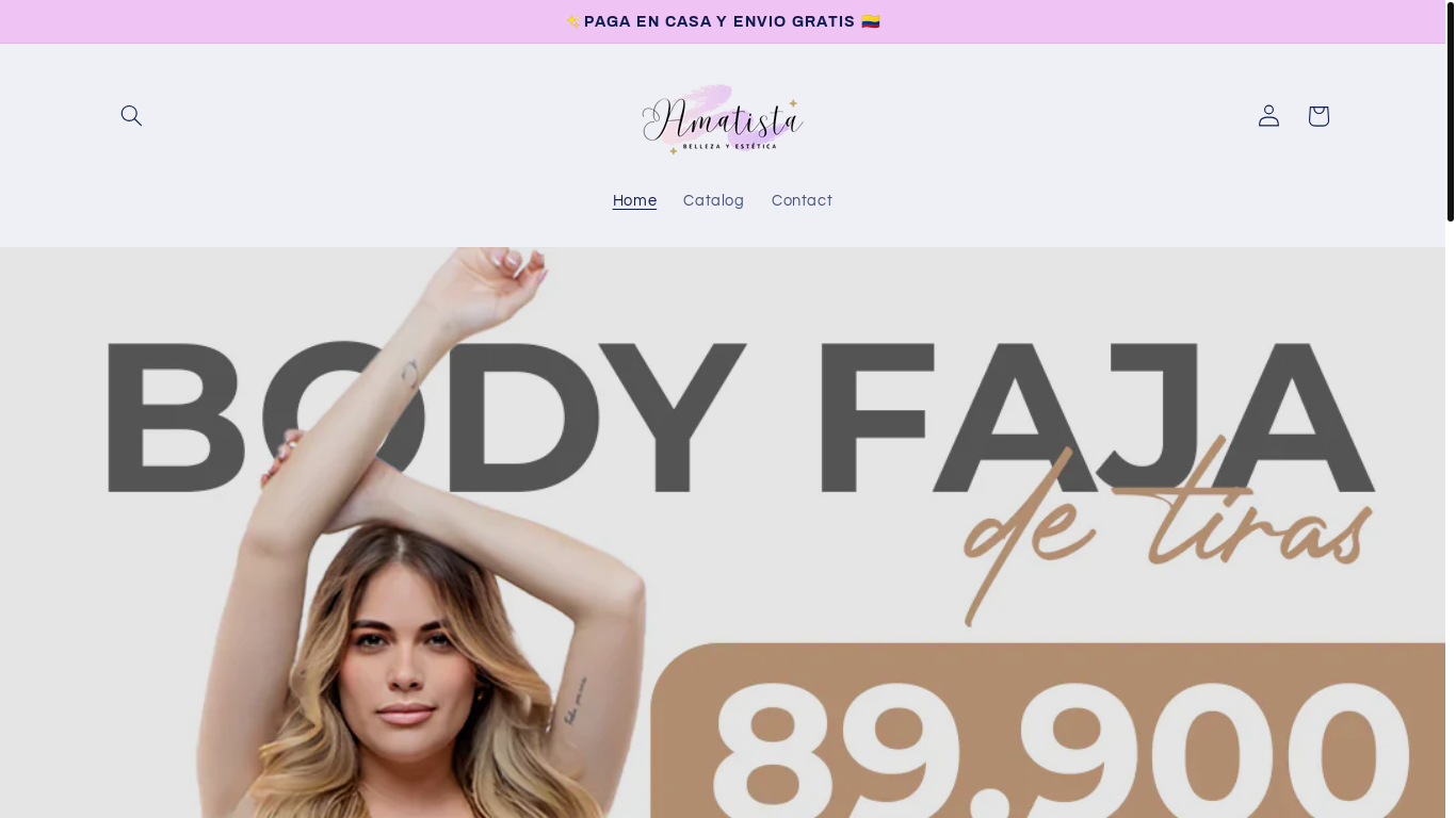 website screenshot of https://amatistaproduct.lat/