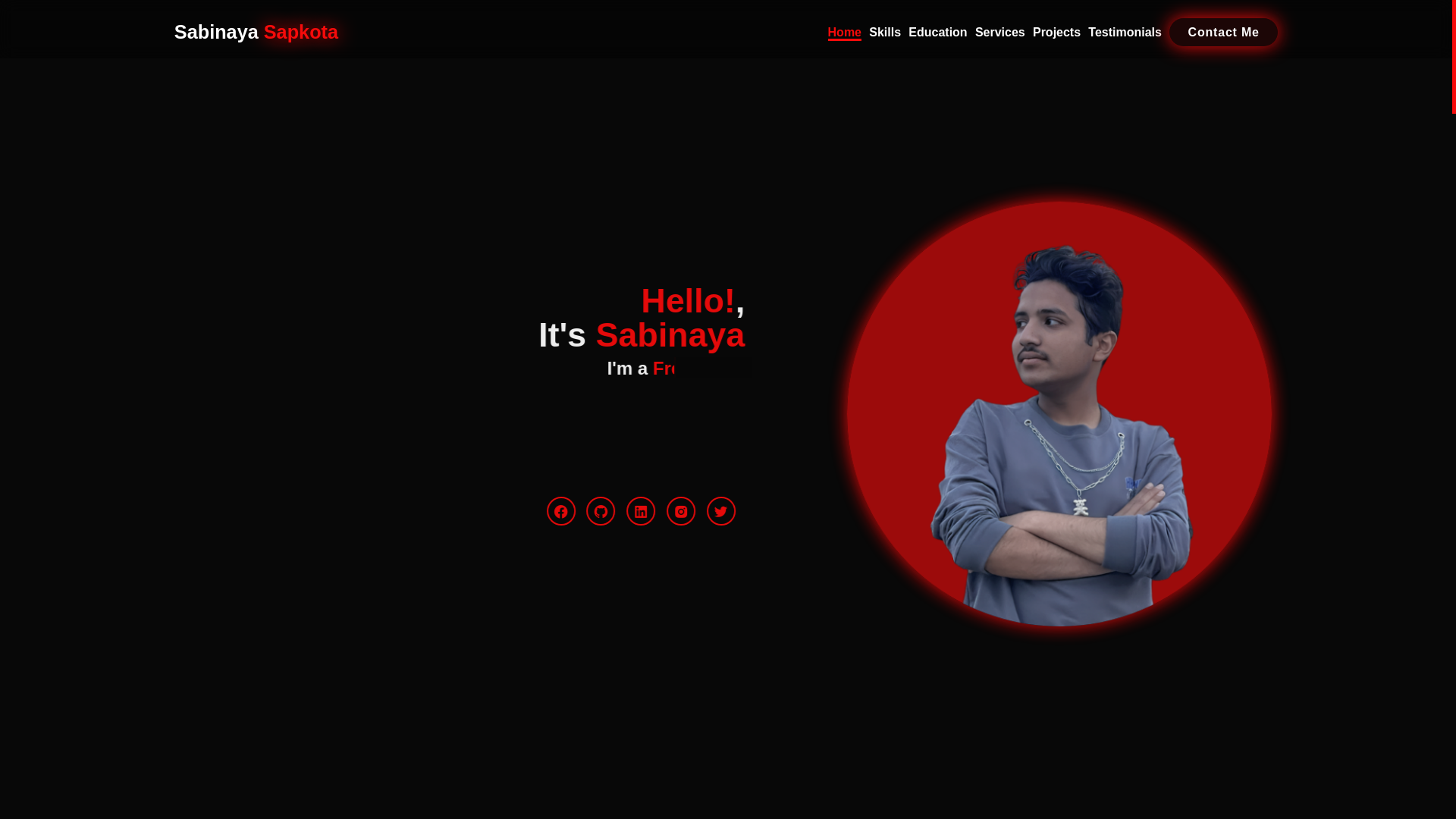 website screenshot of https://sabinayasapkota.pages.dev/