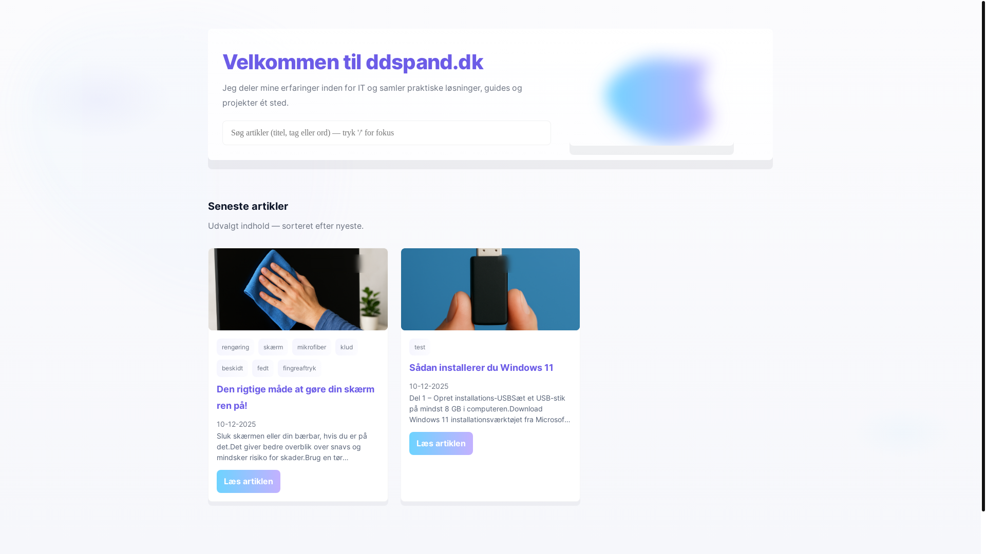 website screenshot of https://ddspand.dk/