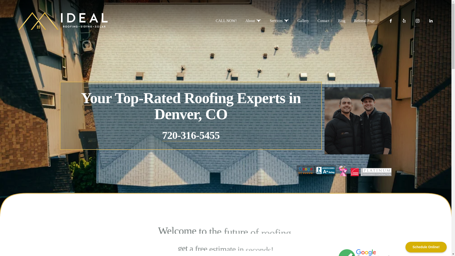 website screenshot of https://myidealcontractor.com/