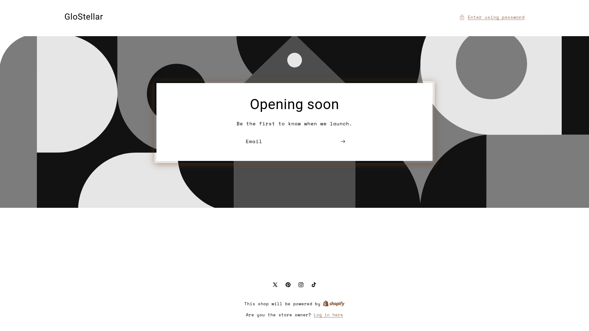 website screenshot of https://glostellar.com/