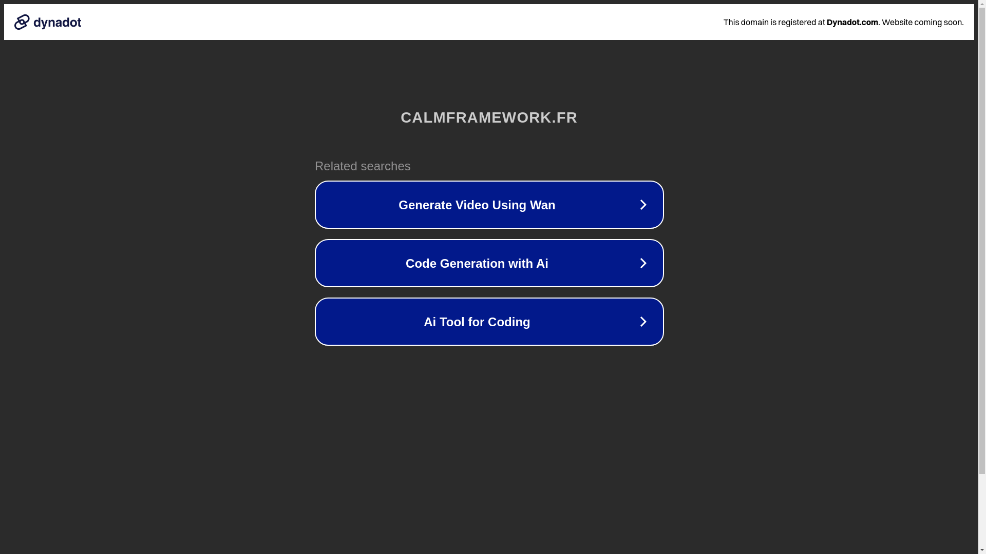 website screenshot of https://calmframework.fr/