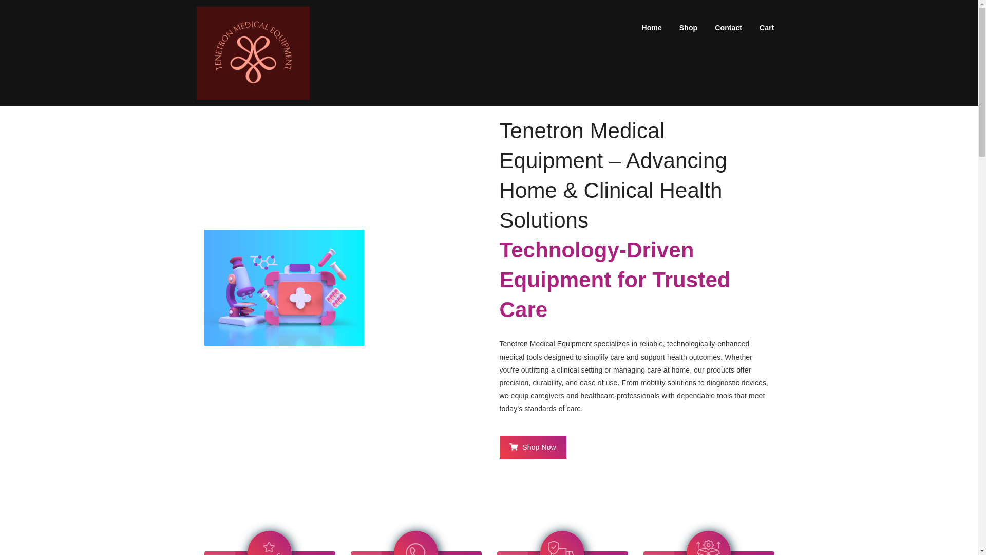 website screenshot of https://tenetronmedicalequipment.com/