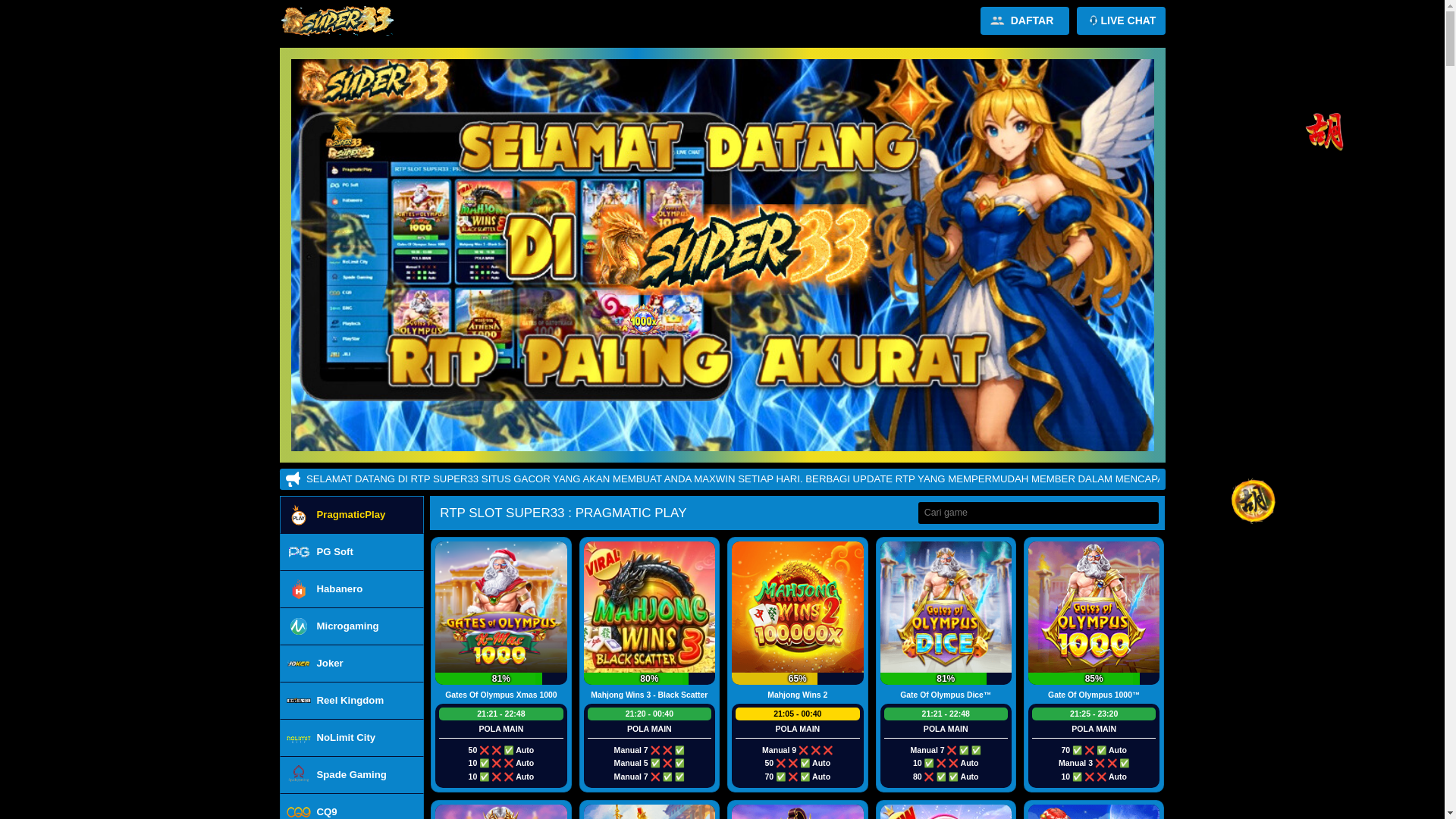 website screenshot of https://gamecuan-super33.cyou/