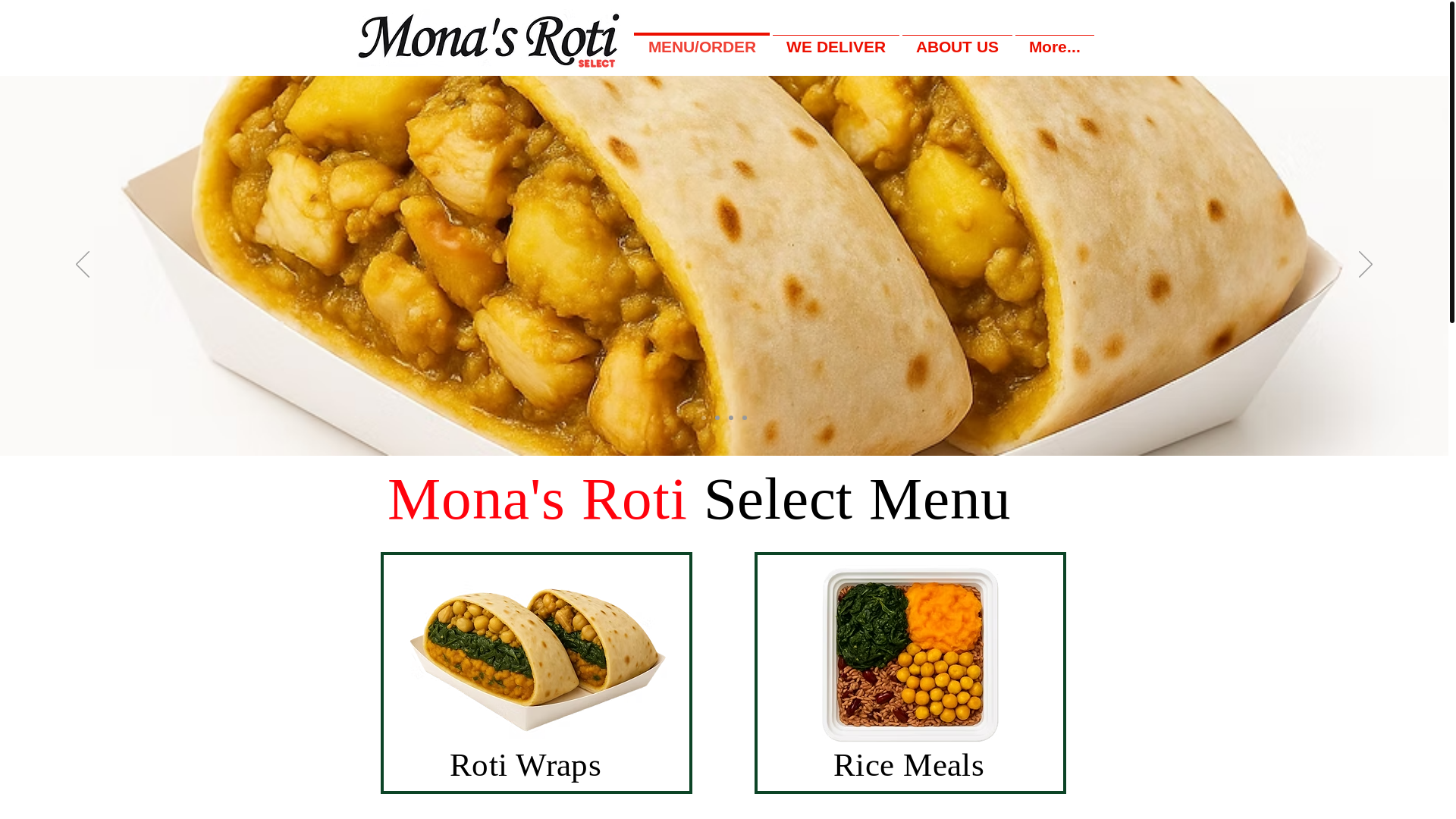 website screenshot of https://monasrotiselect.ca/