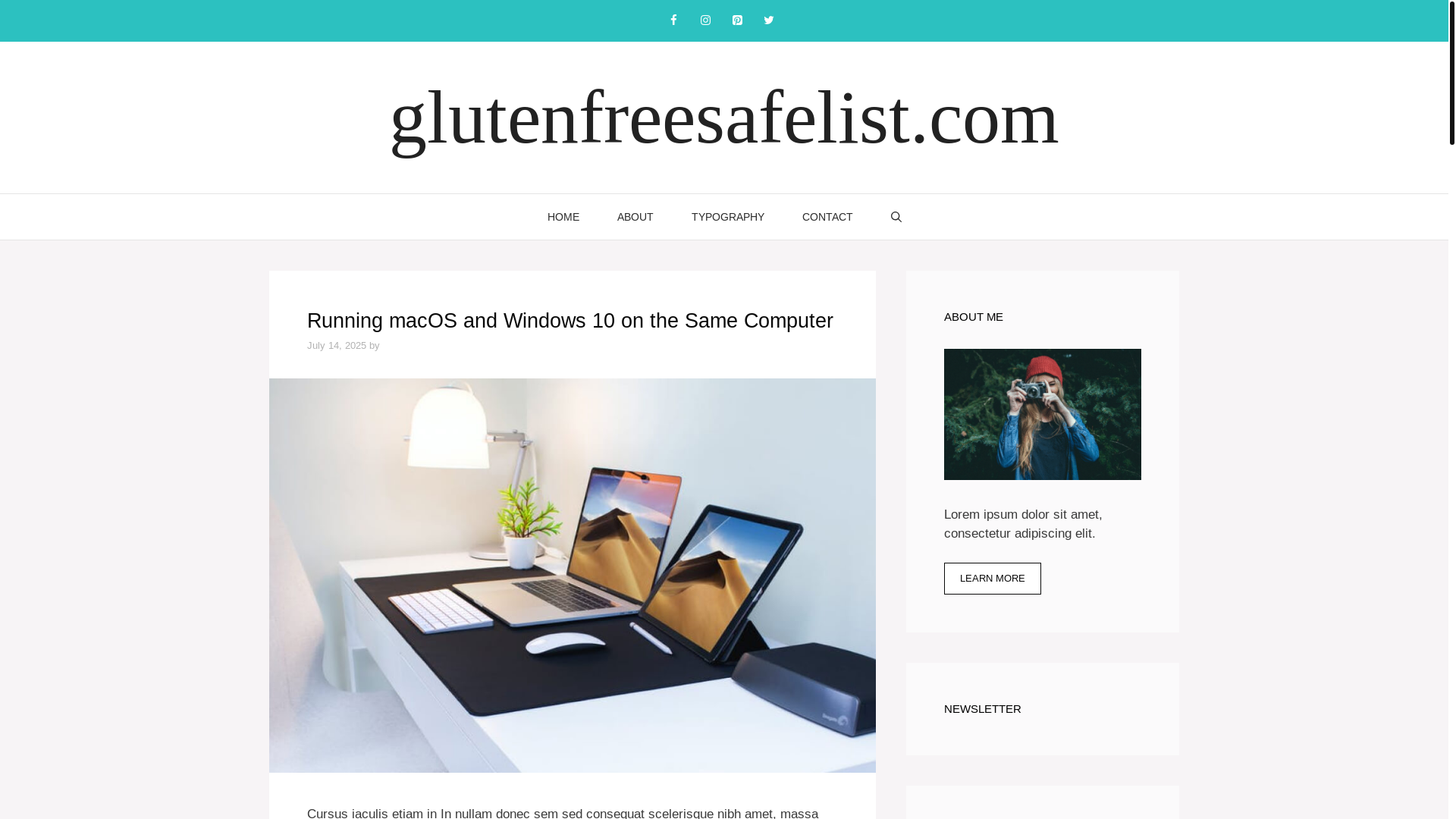 website screenshot of https://glutenfreesafelist.com/