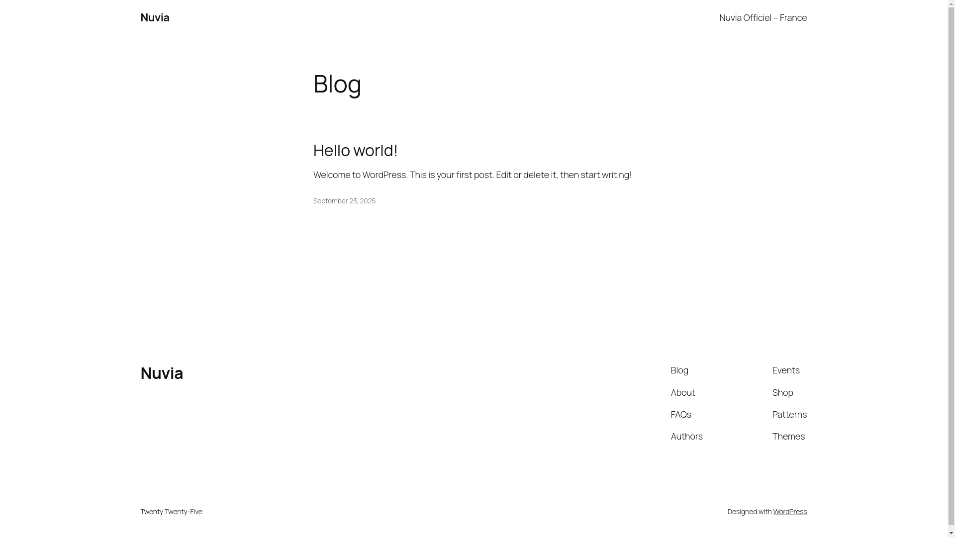website screenshot of https://nuvia-europe.shop/