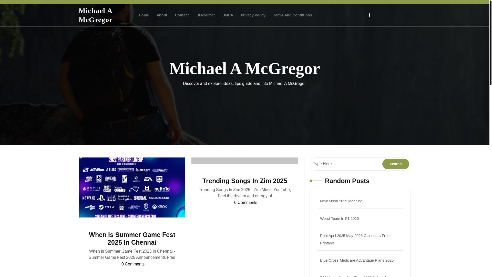 website screenshot of https://michaelamcgregor.pages.dev/