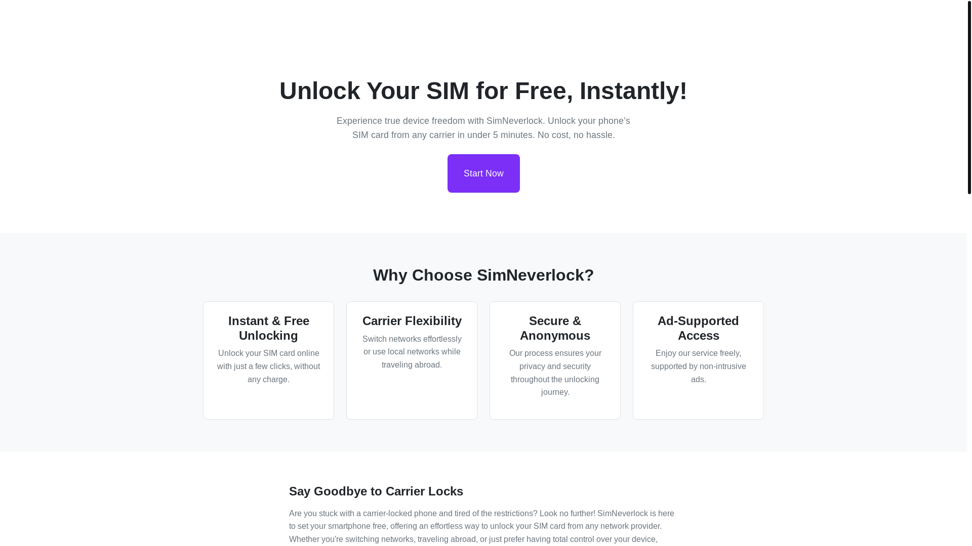 website screenshot of https://simneverlockcc.pages.dev/