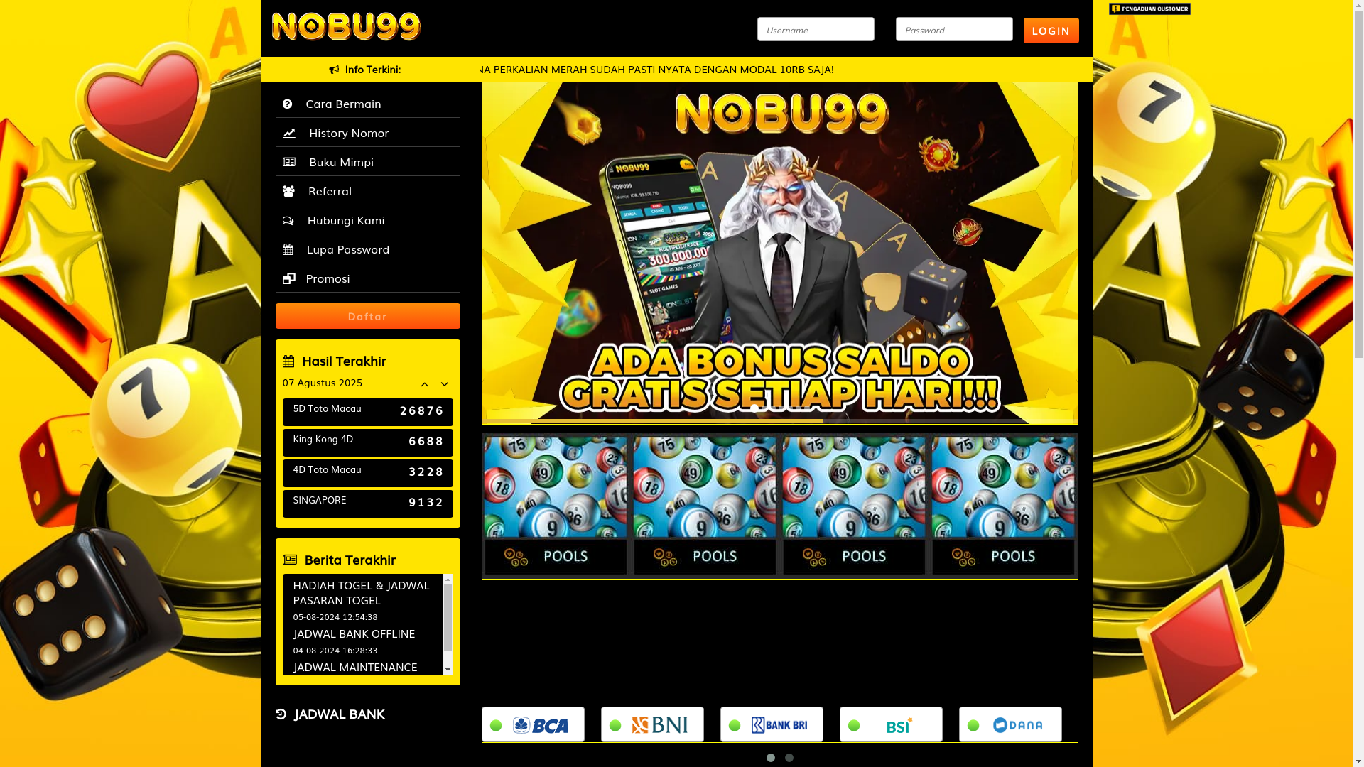 website screenshot of https://nobubandot.store/