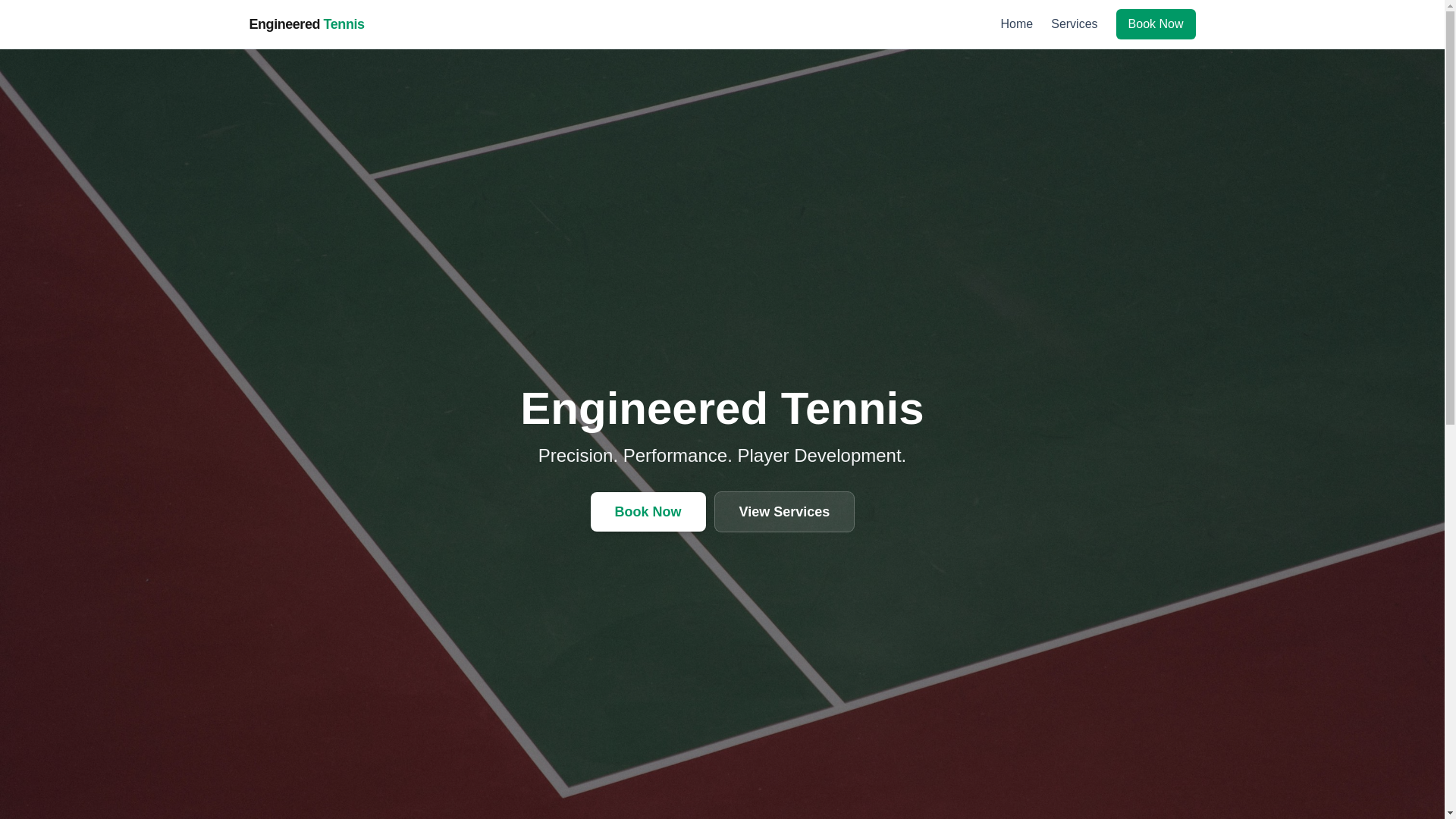 website screenshot of https://engineeredtennis.com/