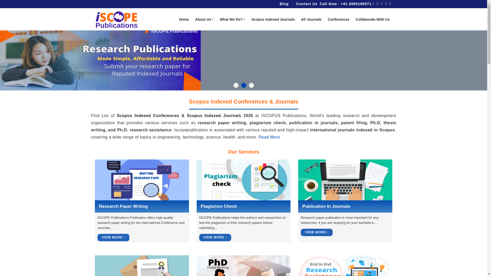 website screenshot of https://www.iscopepublication.com