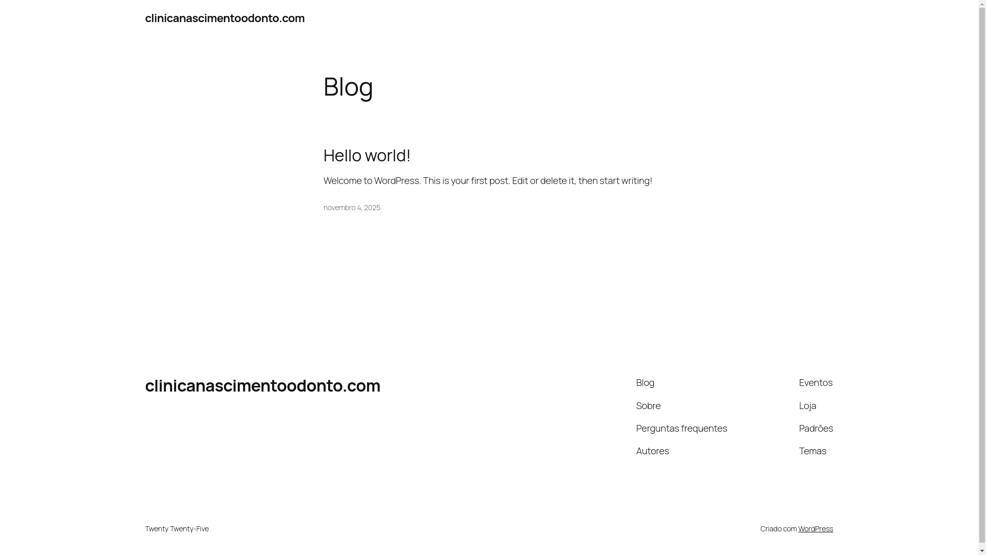 website screenshot of https://clinicanascimentoodonto.com/