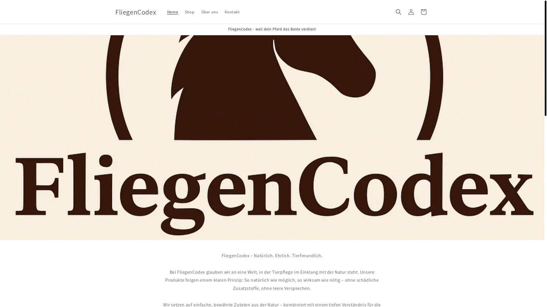 website screenshot of https://fliegencodex.at/