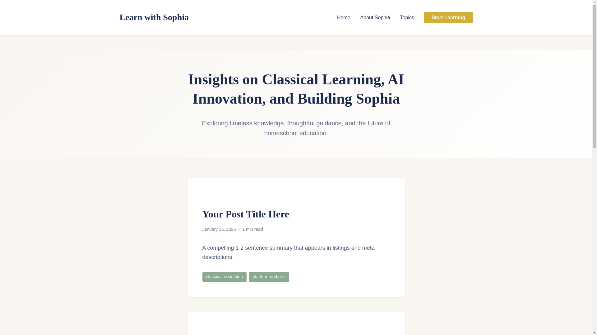 website screenshot of https://sophia-blog.pages.dev/