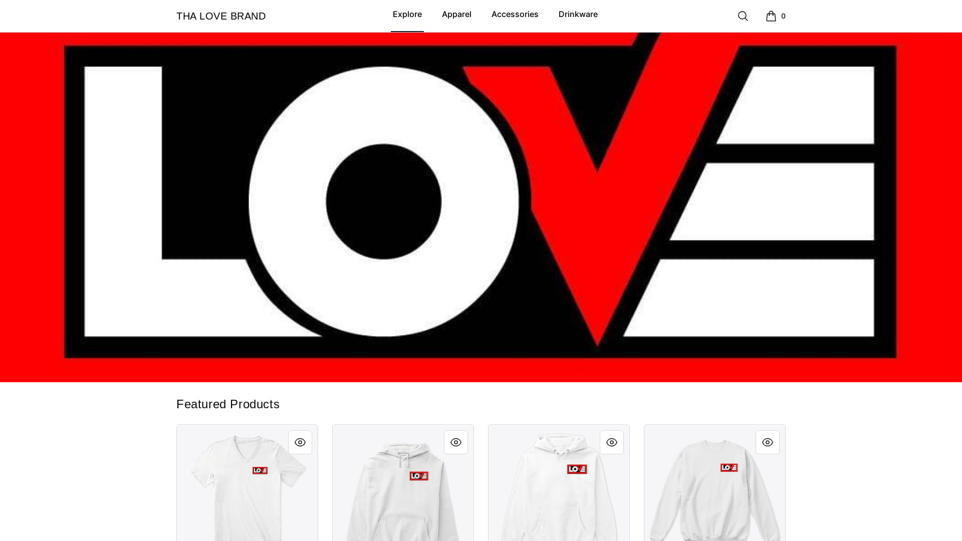 website screenshot of https://thalovebrand.com/