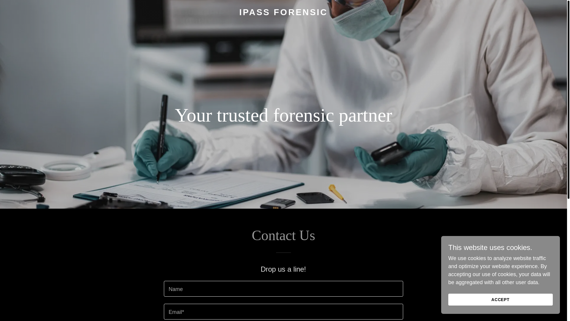 website screenshot of https://ipassforensic.com/