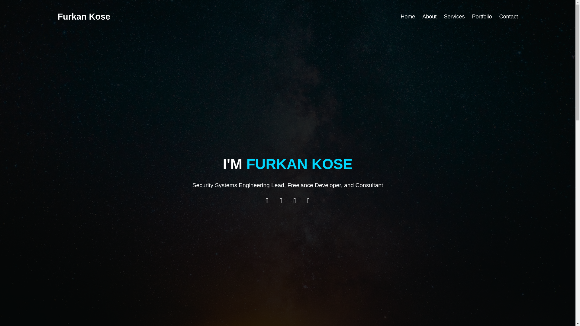 website screenshot of https://furkankose-website.pages.dev/