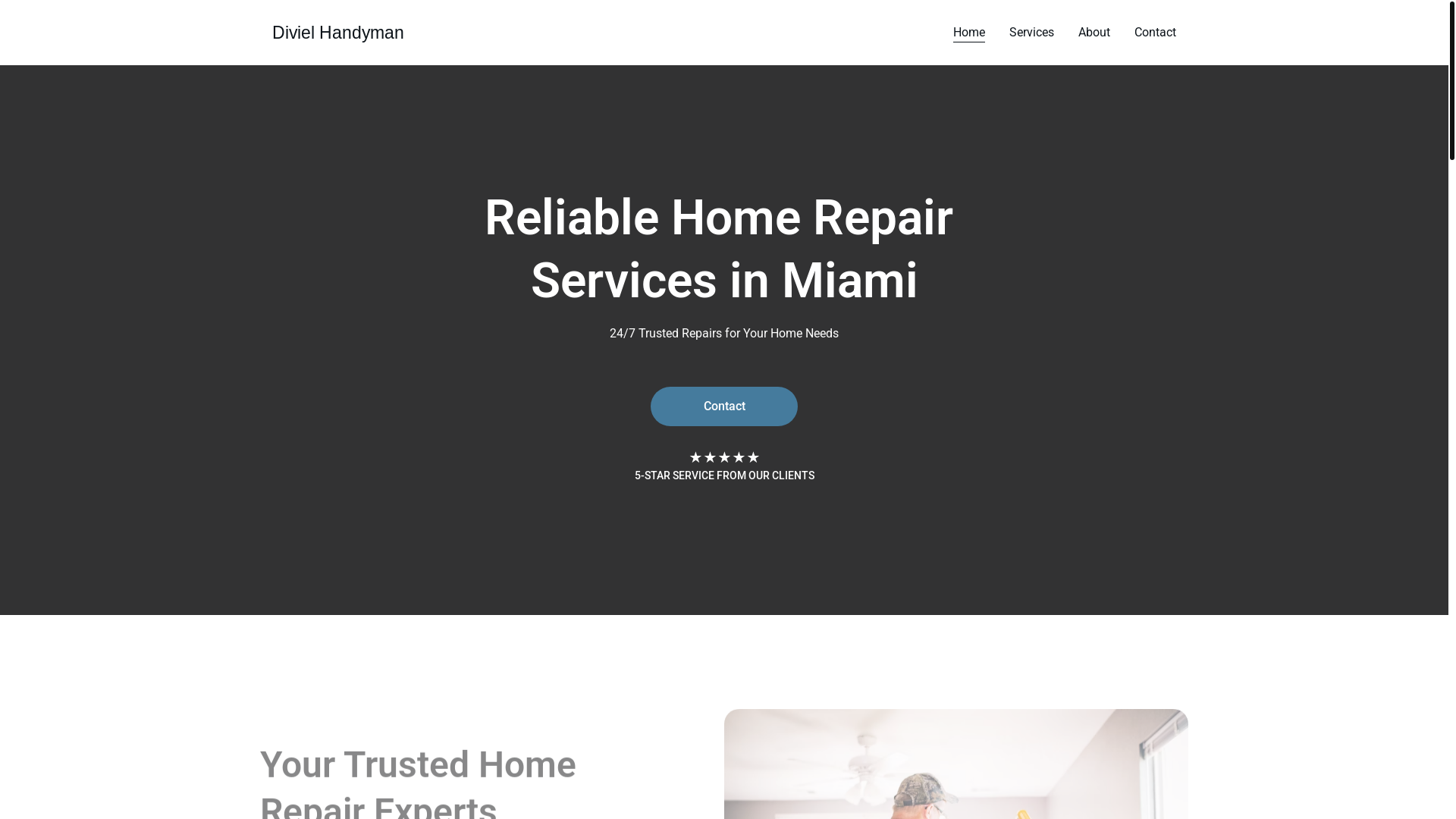 website screenshot of https://divielhandyman.com/