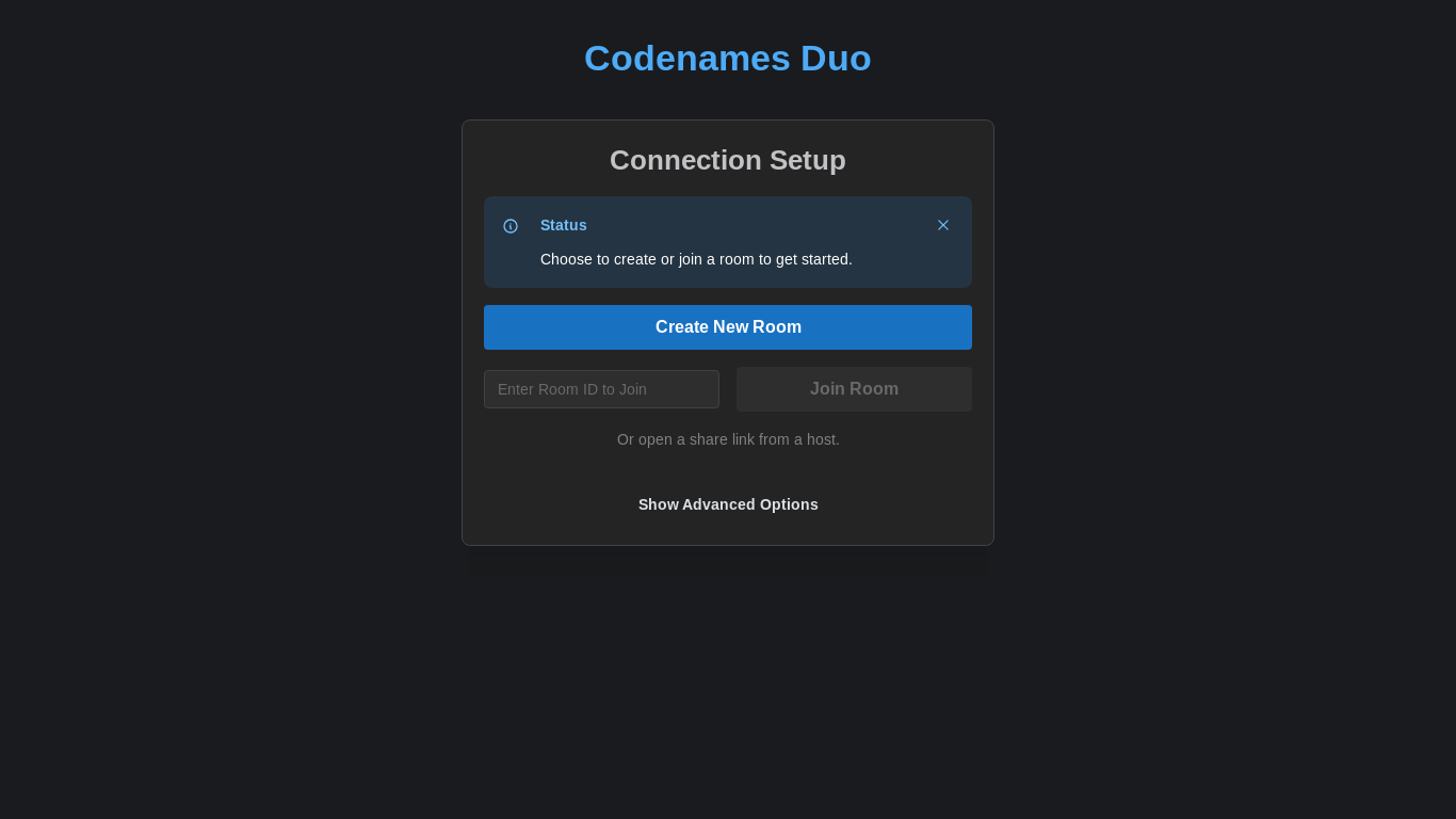 website screenshot of https://codenames-duo-webrtc.pages.dev/
