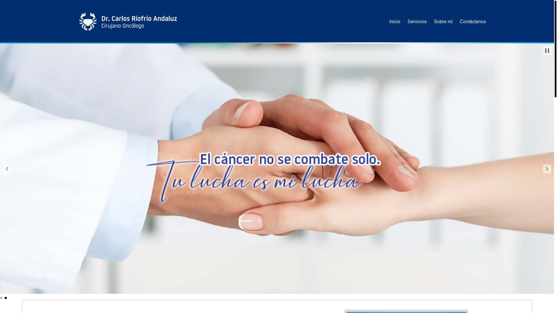 website screenshot of https://cirujanooncologoquito.com/