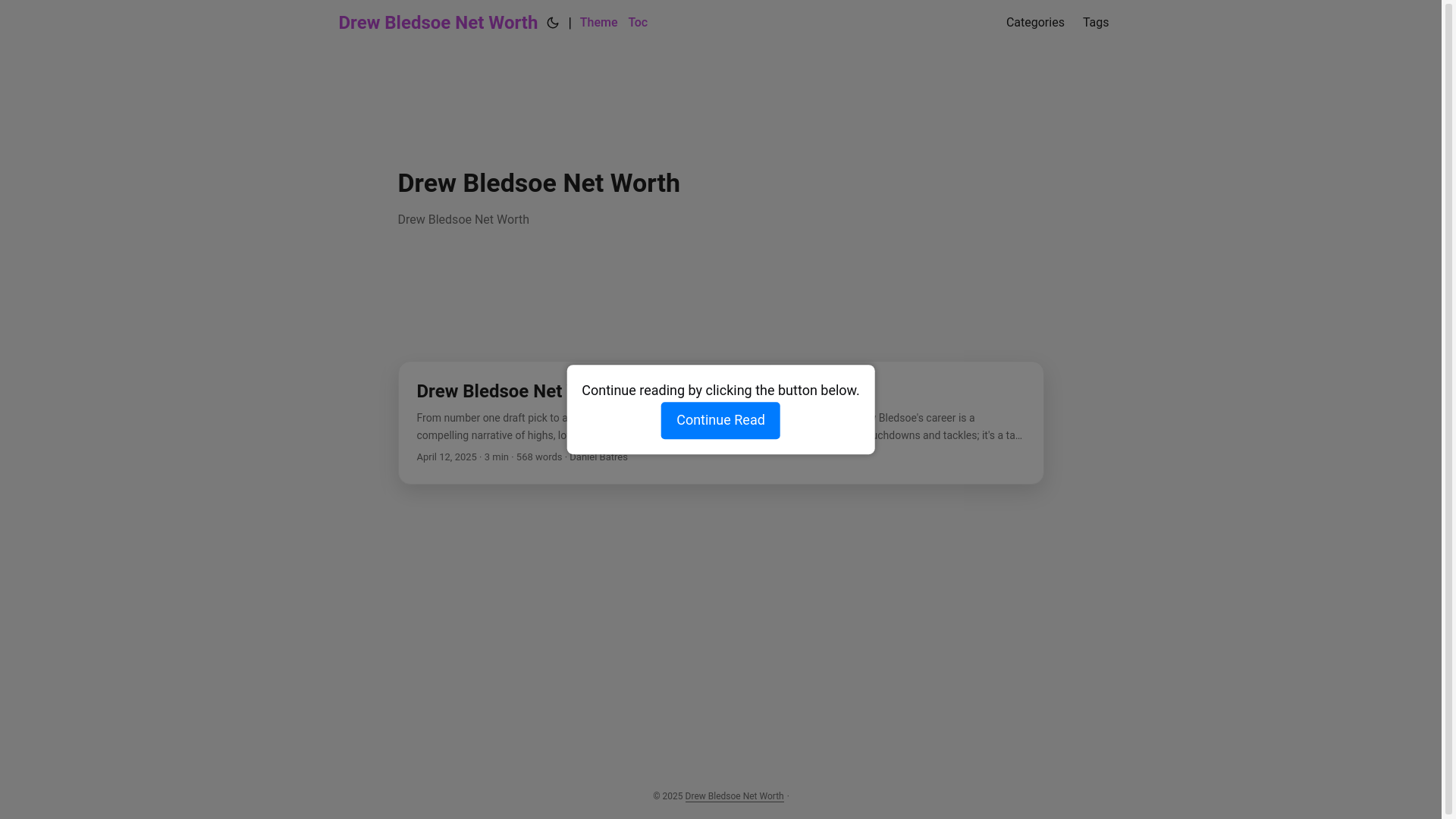 website screenshot of https://drew-bledsoe-net-worth.pages.dev/