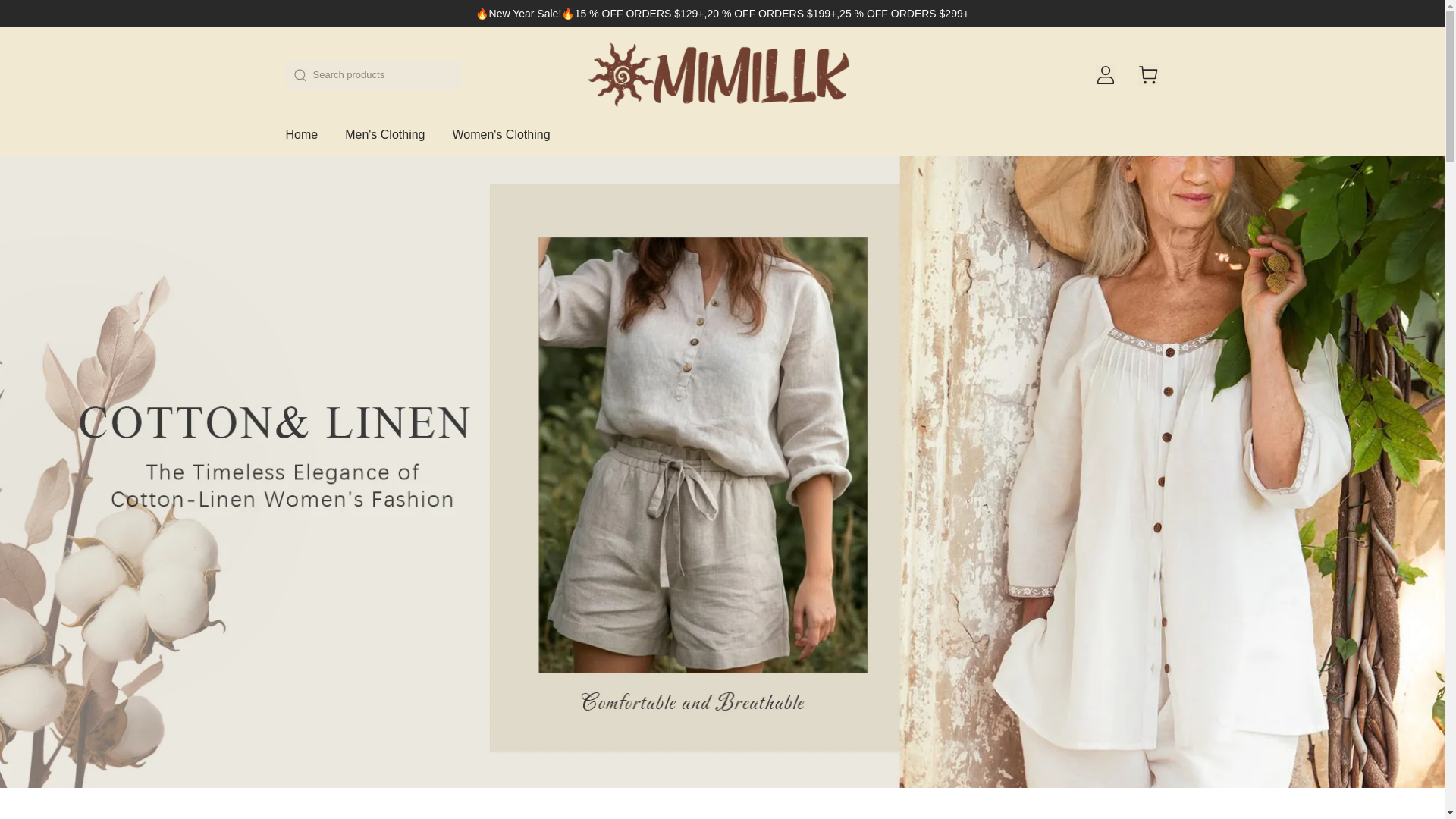 website screenshot of https://www.mimillk.com/
