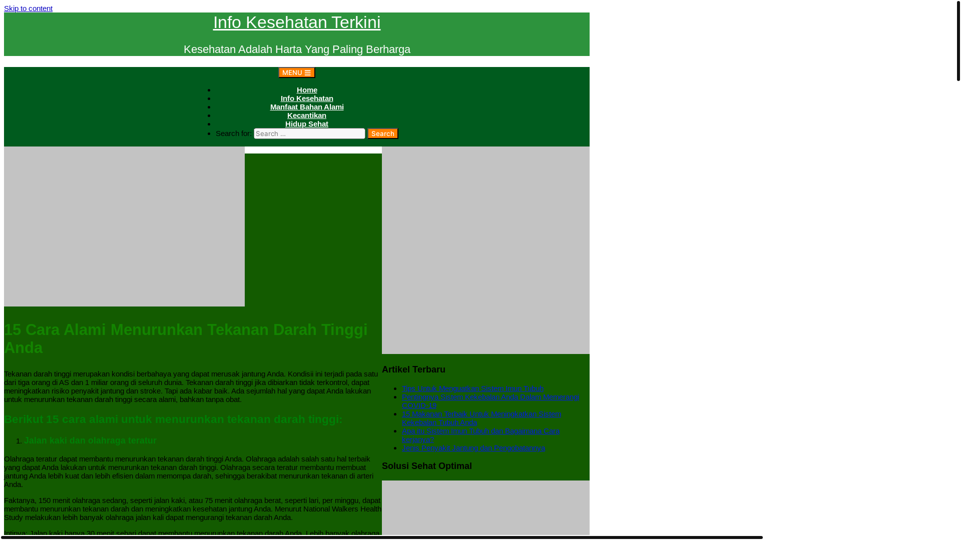 website screenshot of https://infokesehatanterkini.xyz/