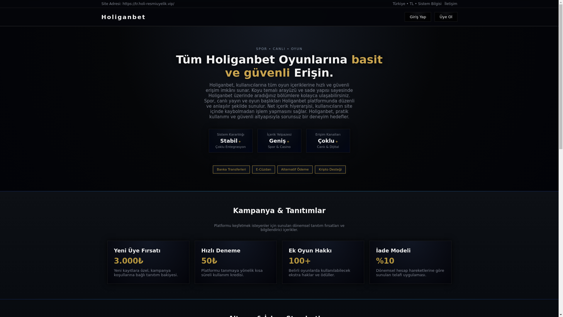 website screenshot of https://tr.holi-resmiuyelik.vip