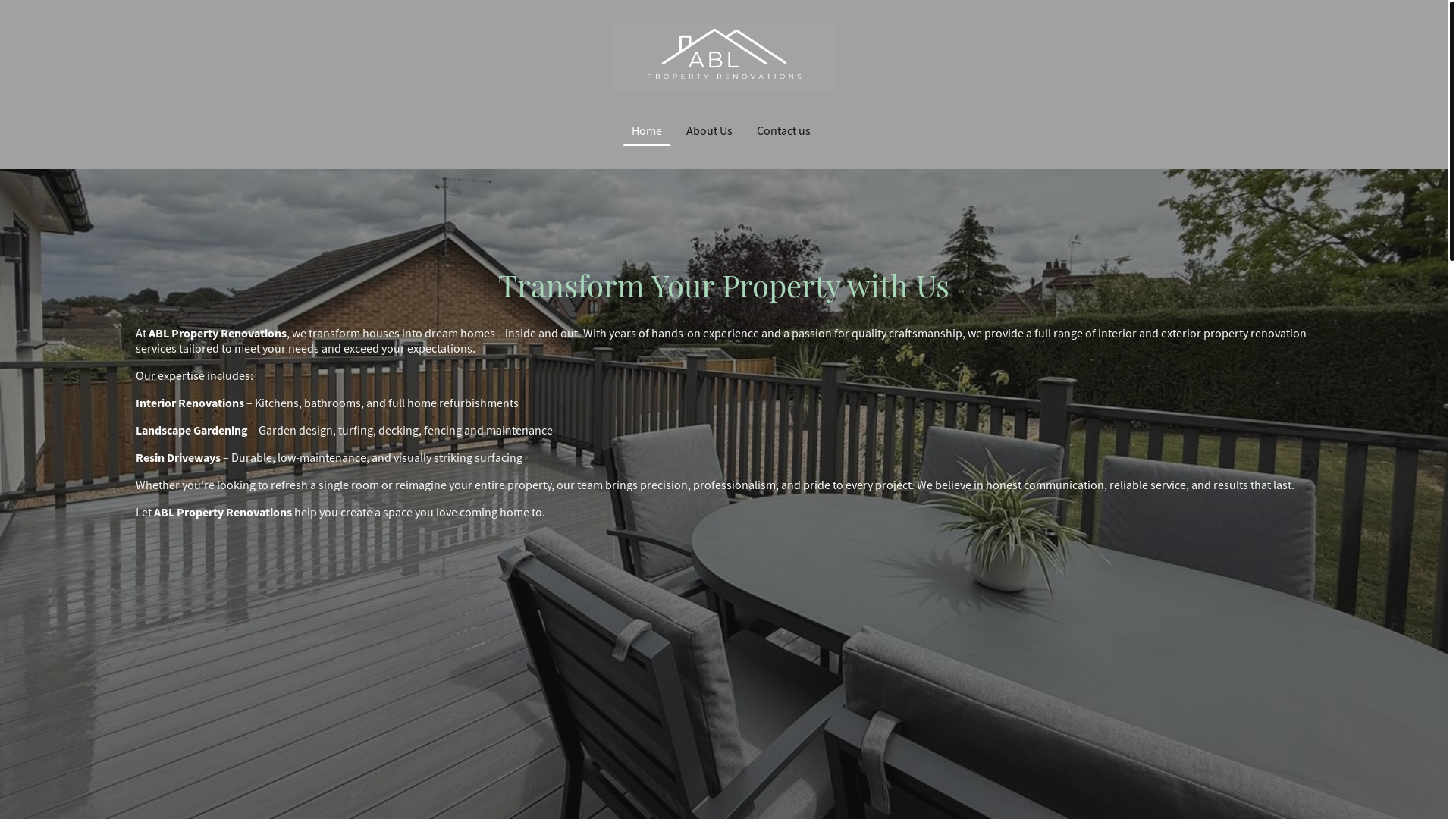 website screenshot of https://ablpropertyrenovations.co.uk/