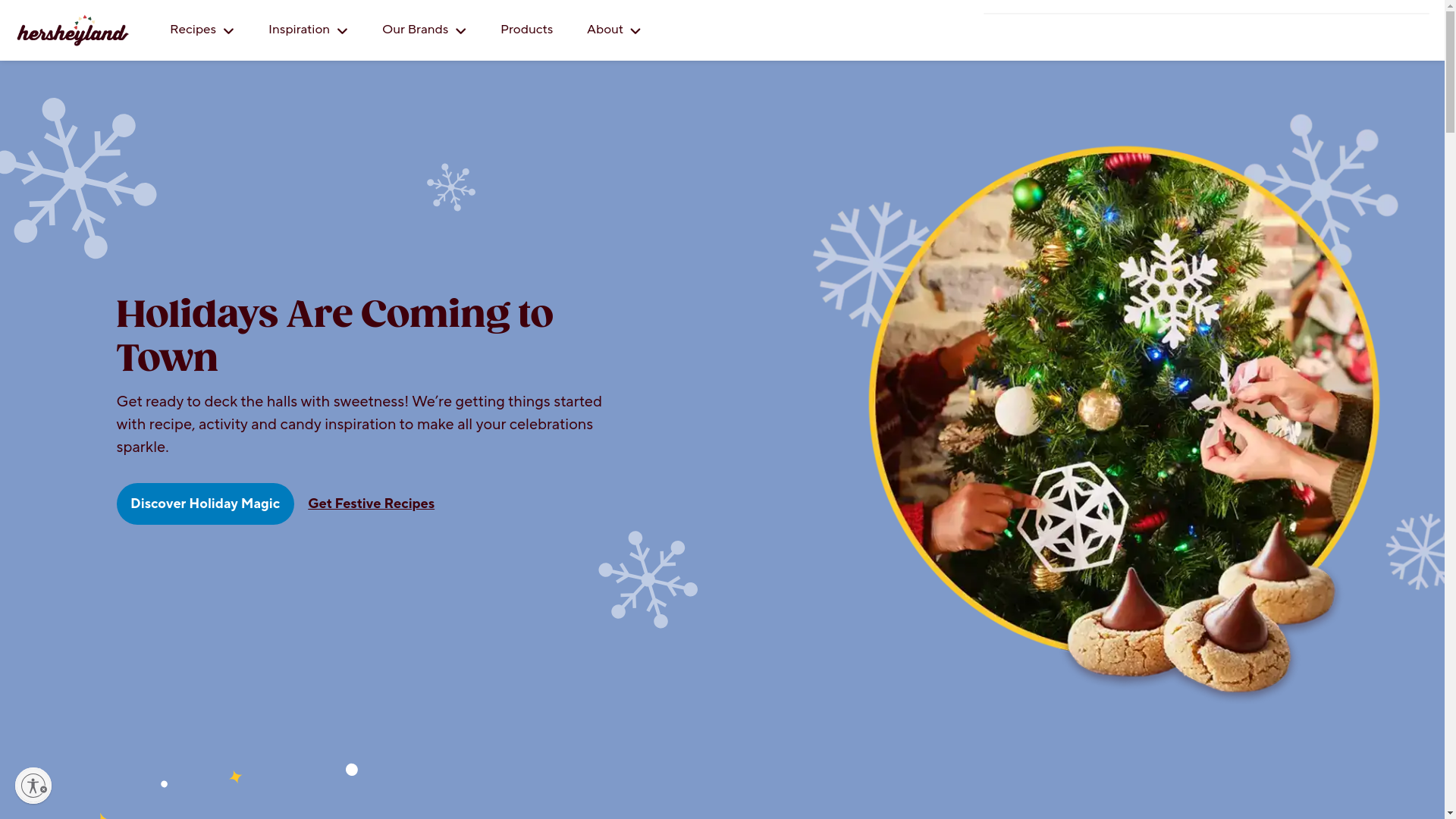 website screenshot of https://hersheyland.com/